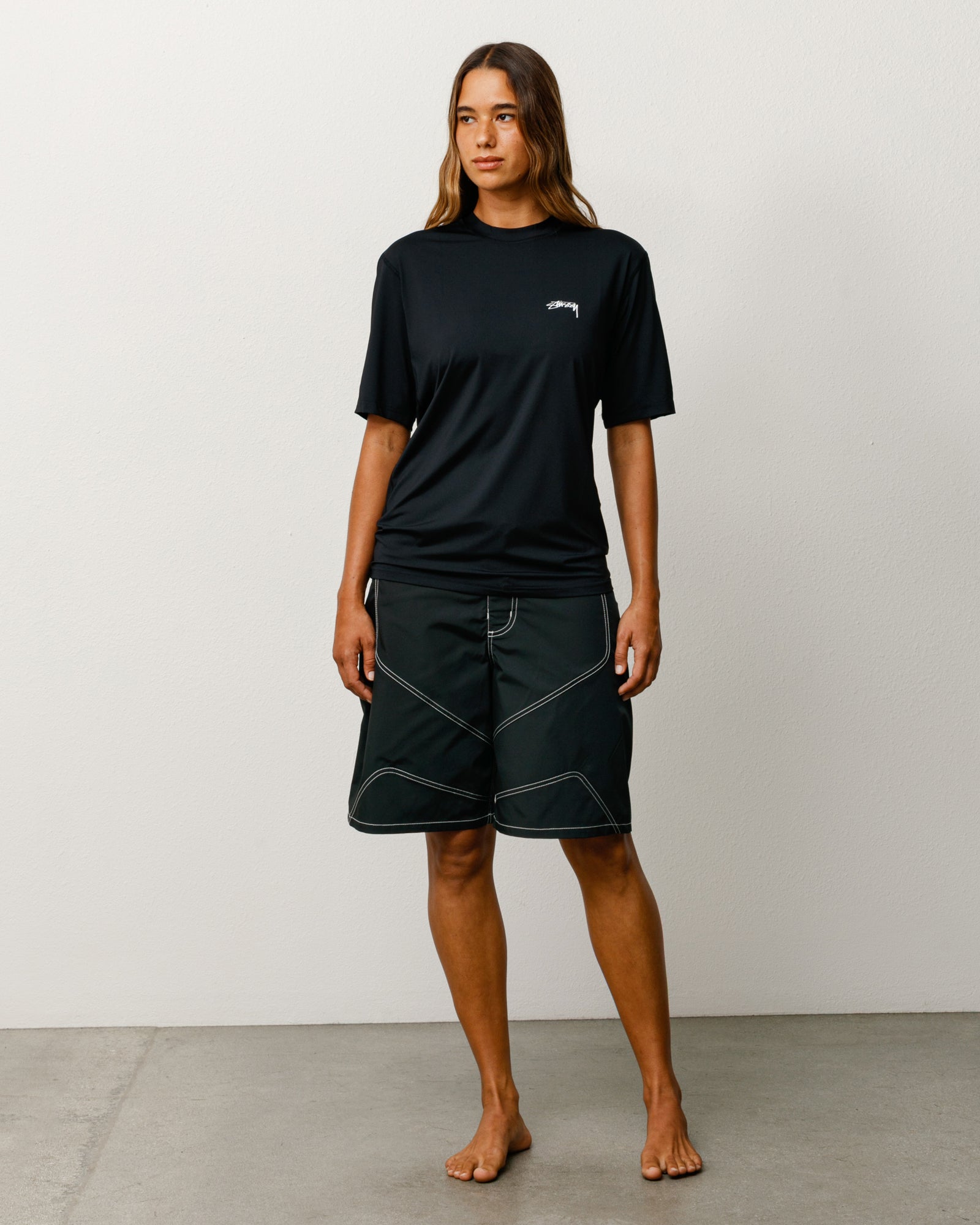 Ss Rash Guard – Black | Tops & Shirts | Stüssy