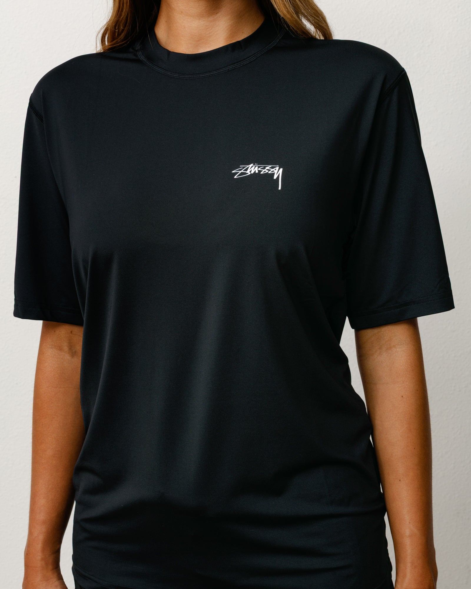 S/sl Rash Guard Unisex Short Sleeve In Black