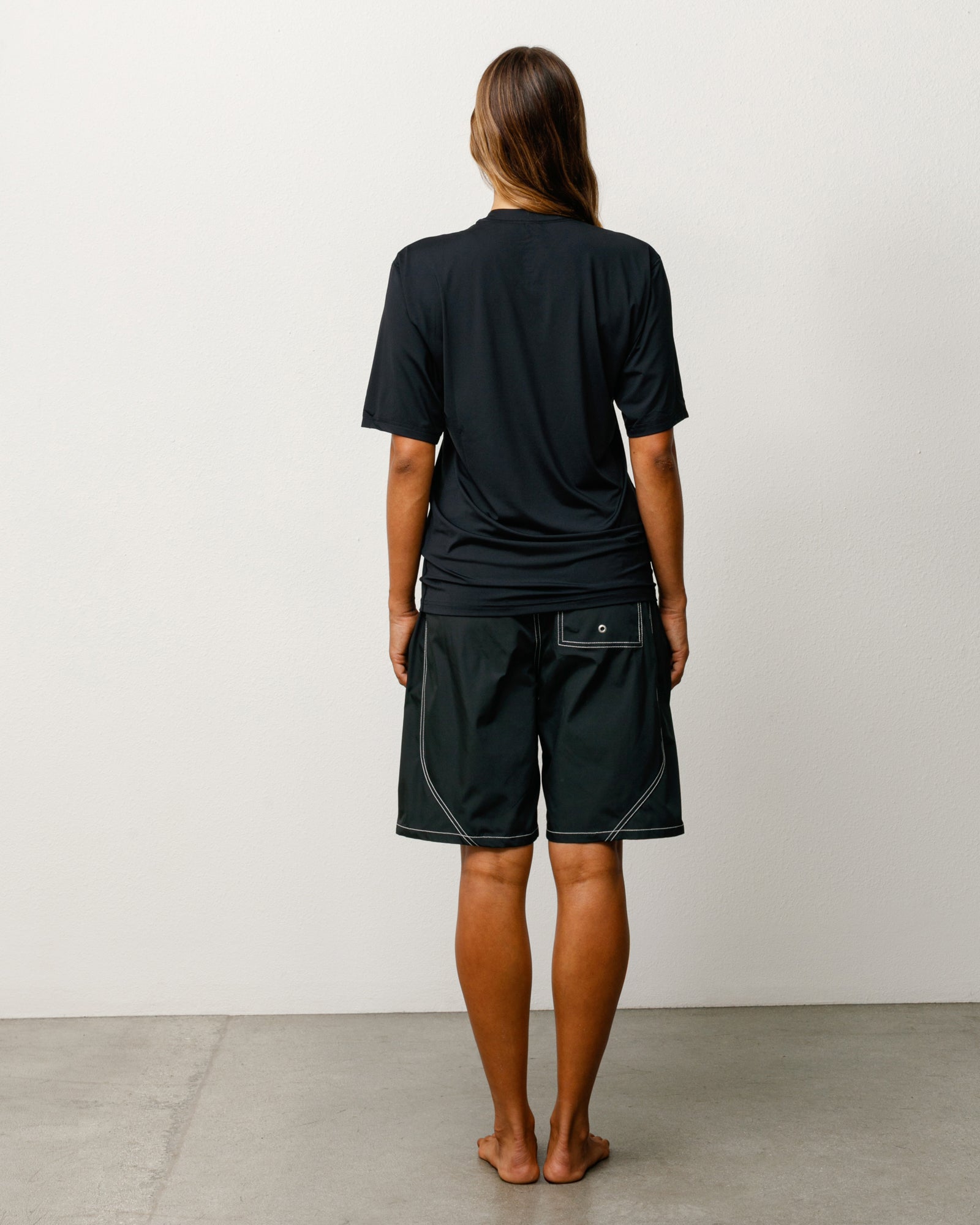 S/sl Rash Guard Unisex Short Sleeve In Black