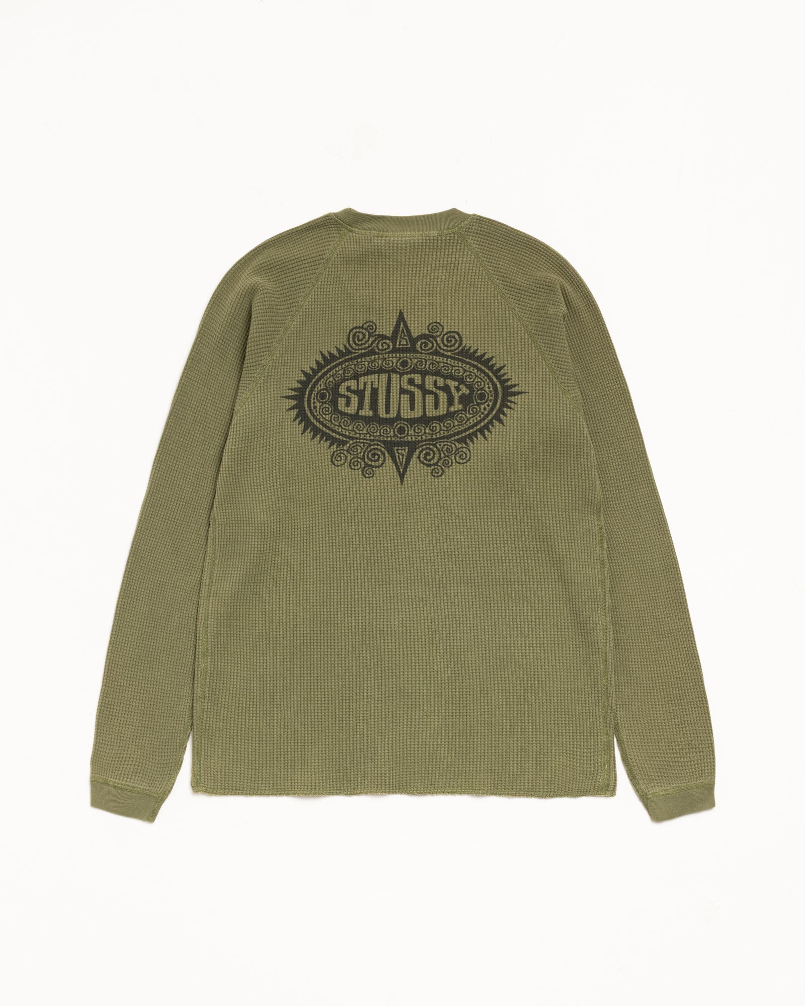 Mantra Raglan Thermal – Olive | Tops & Knits | Stüssy