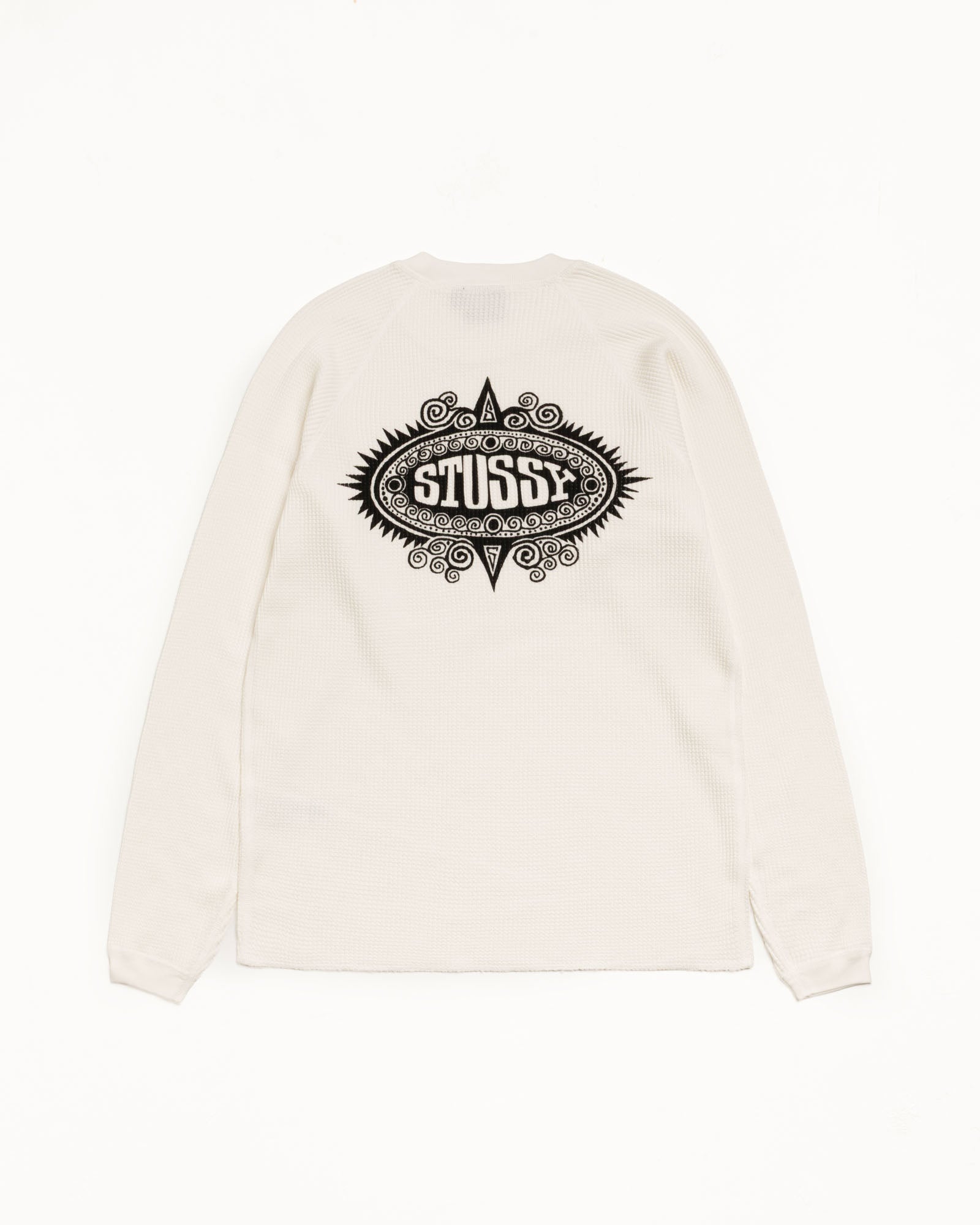 Mantra Raglan Thermal – White | Tops & Knits | Stüssy