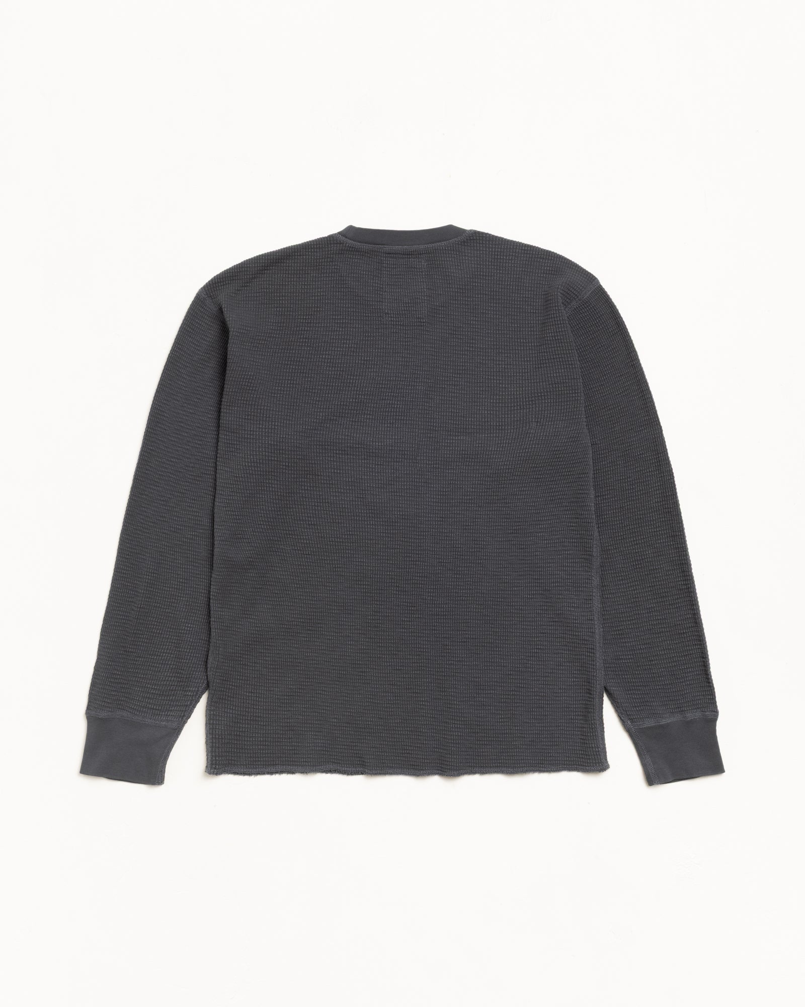 Pigment Dyed LS Thermal – Faded Black | Tops & Knits | Stüssy