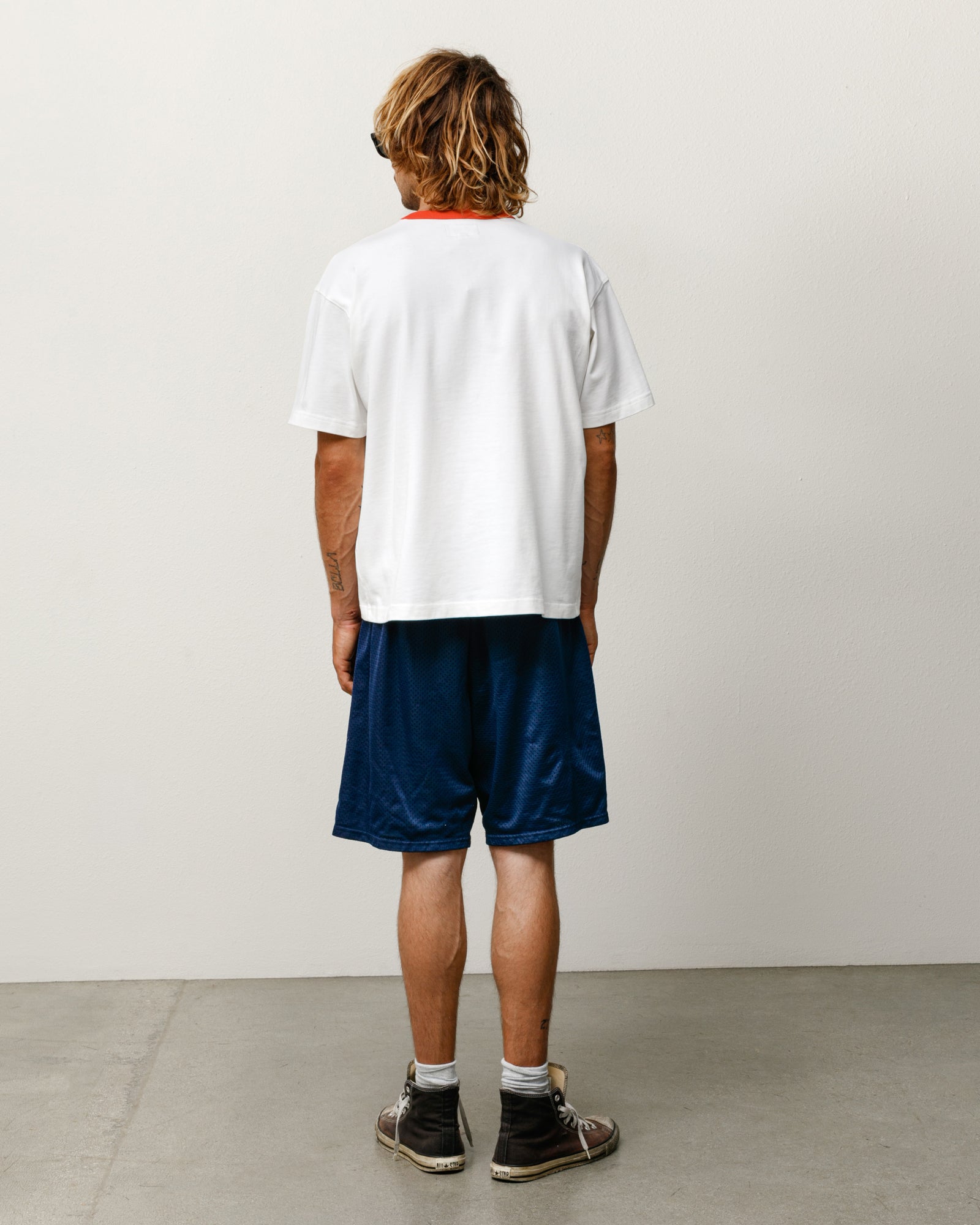 Ss Ringer Tee Unisex Short Sleeve In White