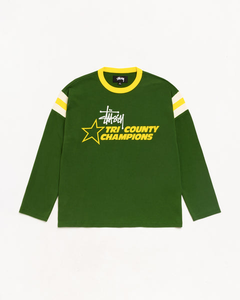 Ls Ringer Tee Unisex Long Sleeve In Green