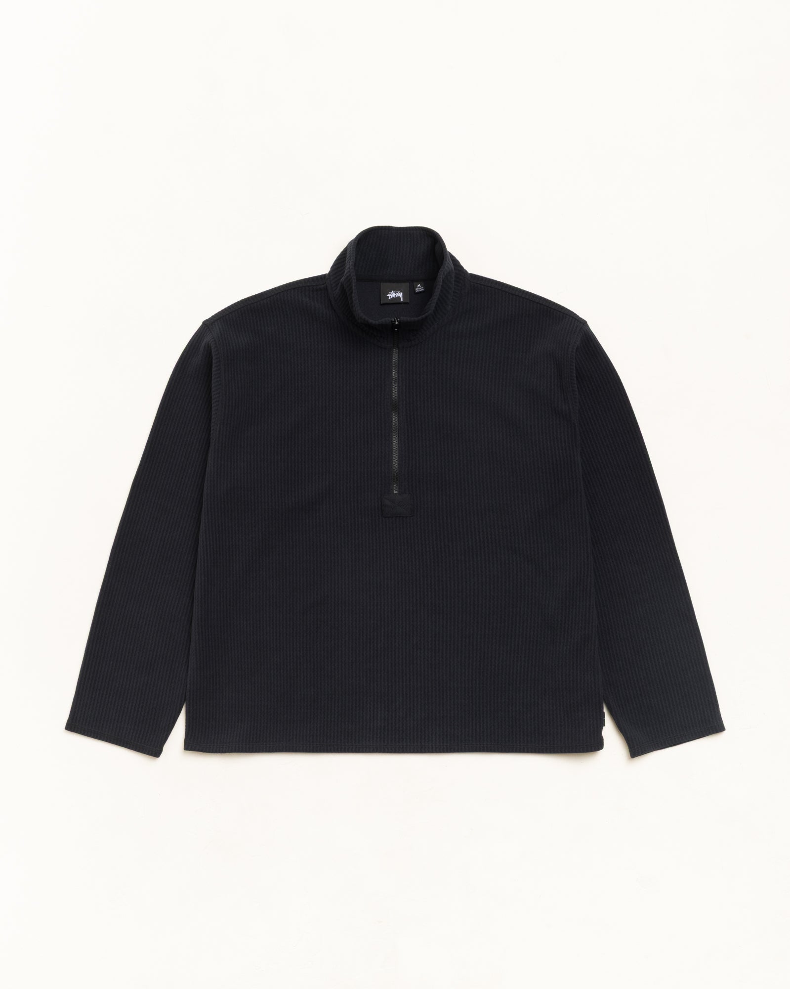 Half Zip Thermal Mock Neck - Black | Tops & Knits | Stüssy