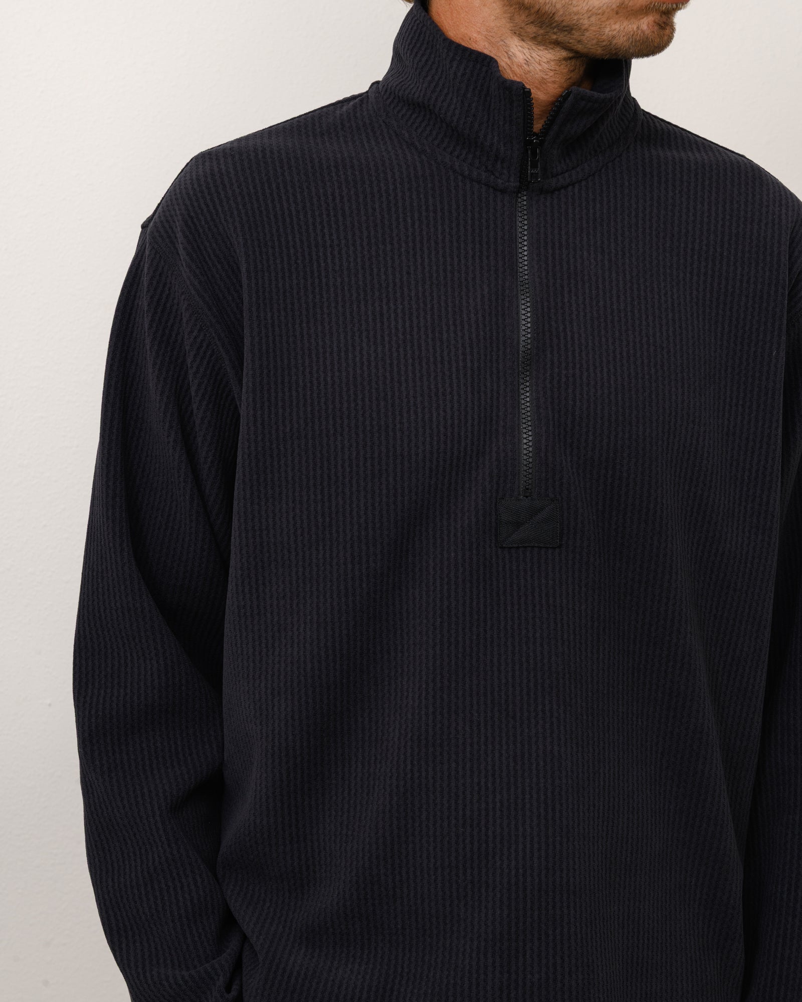 Half Zip Thermal Mock Neck - Black | Tops & Knits | Stüssy