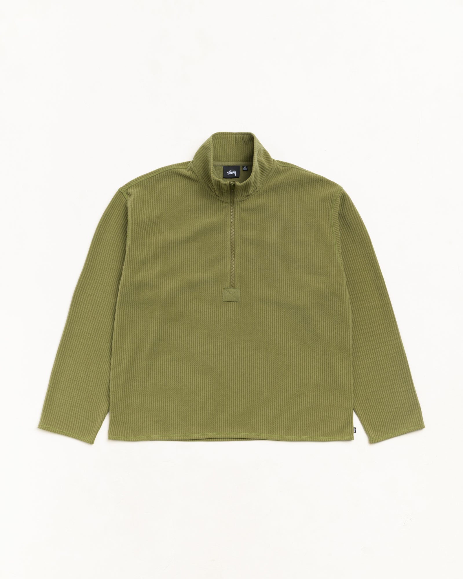 Half Zip Thermal Mock Neck - Olive | Tops & Knits | Stüssy