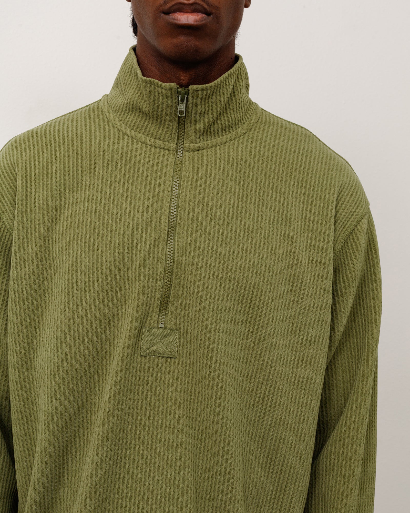 Half Zip Thermal Mock Neck - Olive | Tops & Knits | Stüssy