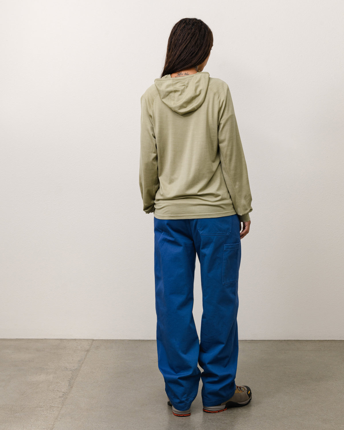 Utility Zip Hood Unisex Long Sleeve In Khaki