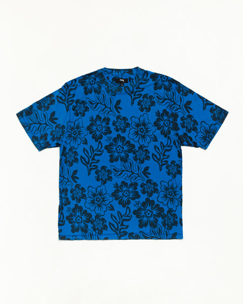 LAZY FLORAL TEE Short Sleeve Tee in Sport Blue
