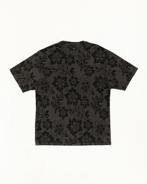 Lazy Floral Tee Tee in Vintage Black