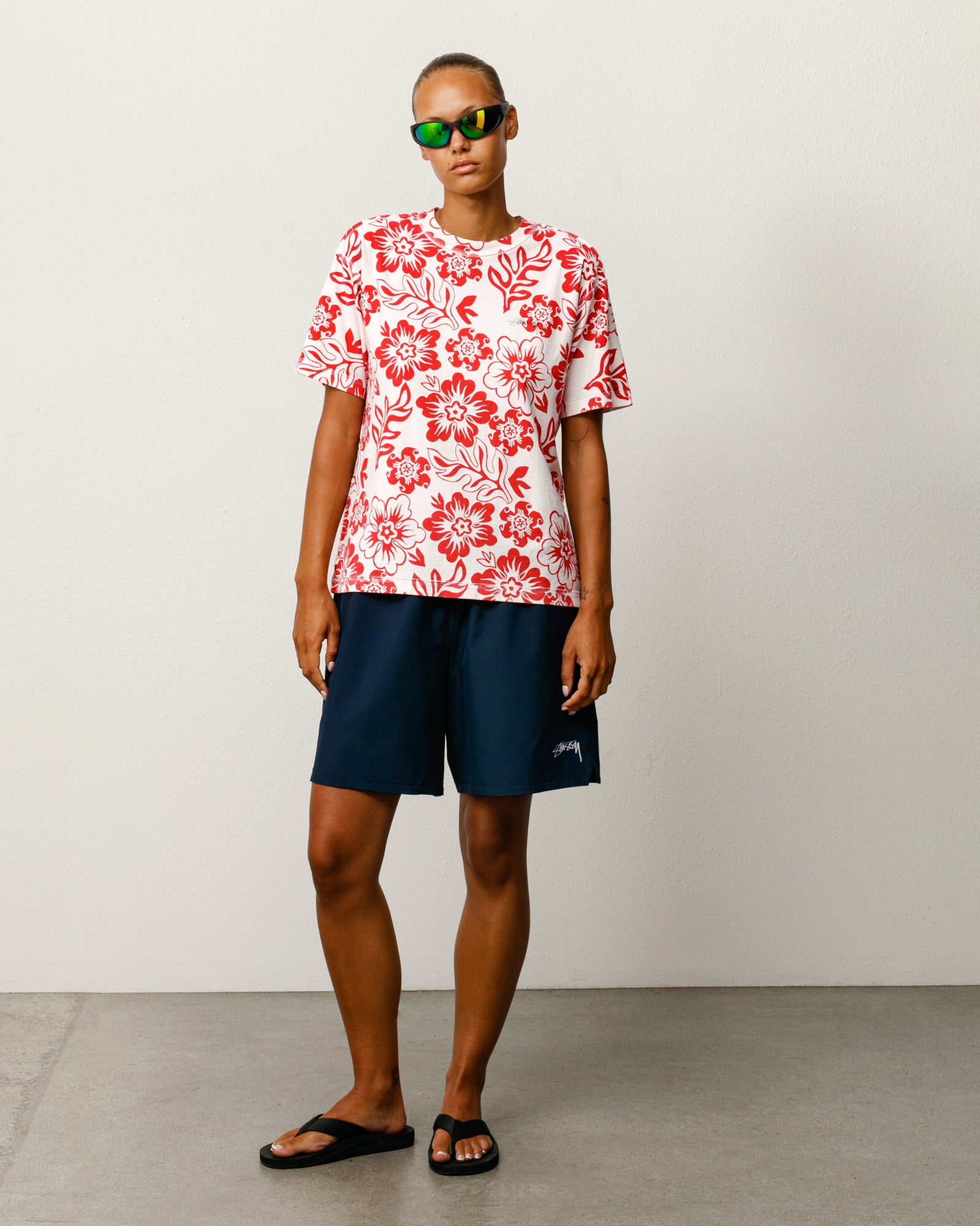 Lazy Floral Tee - White | Tops & Shirts | Stüssy