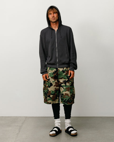 Lightweight Thermal Hoodie in Faded Black