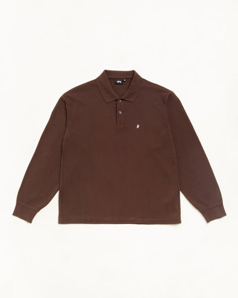 Ls Classic Pique Polo Unisex Short Sleeve In Brown