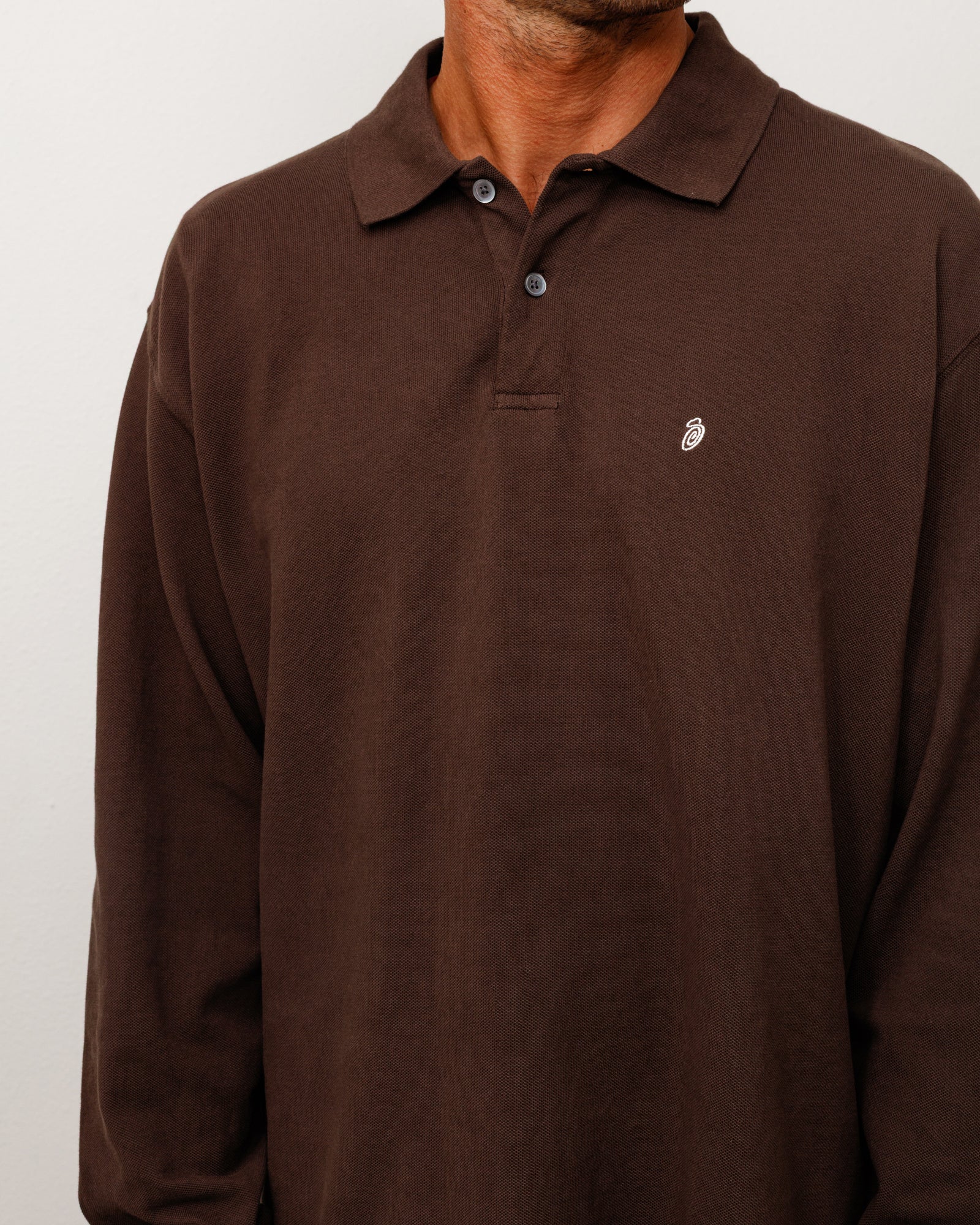 Ls Classic Pique Polo Unisex Short Sleeve In Brown