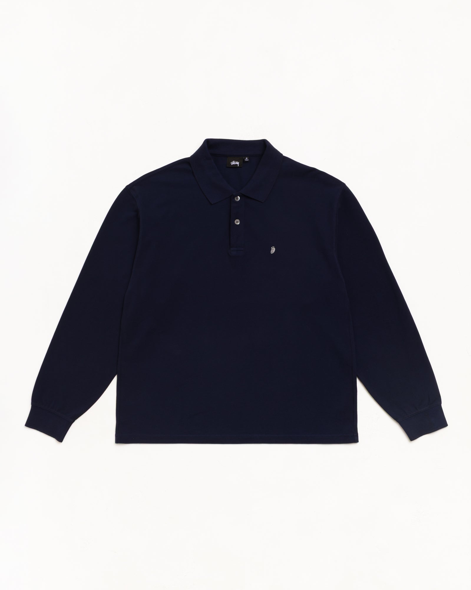 Classic Pique LS Polo - Navy | Tops & Knits | Stüssy