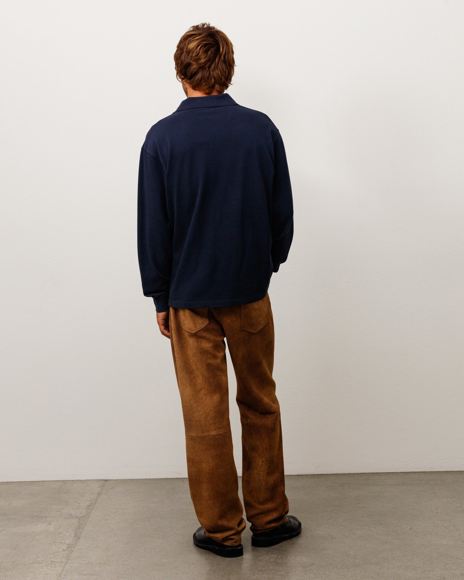 Classic Pique LS Polo - Navy | Tops & Knits | Stüssy