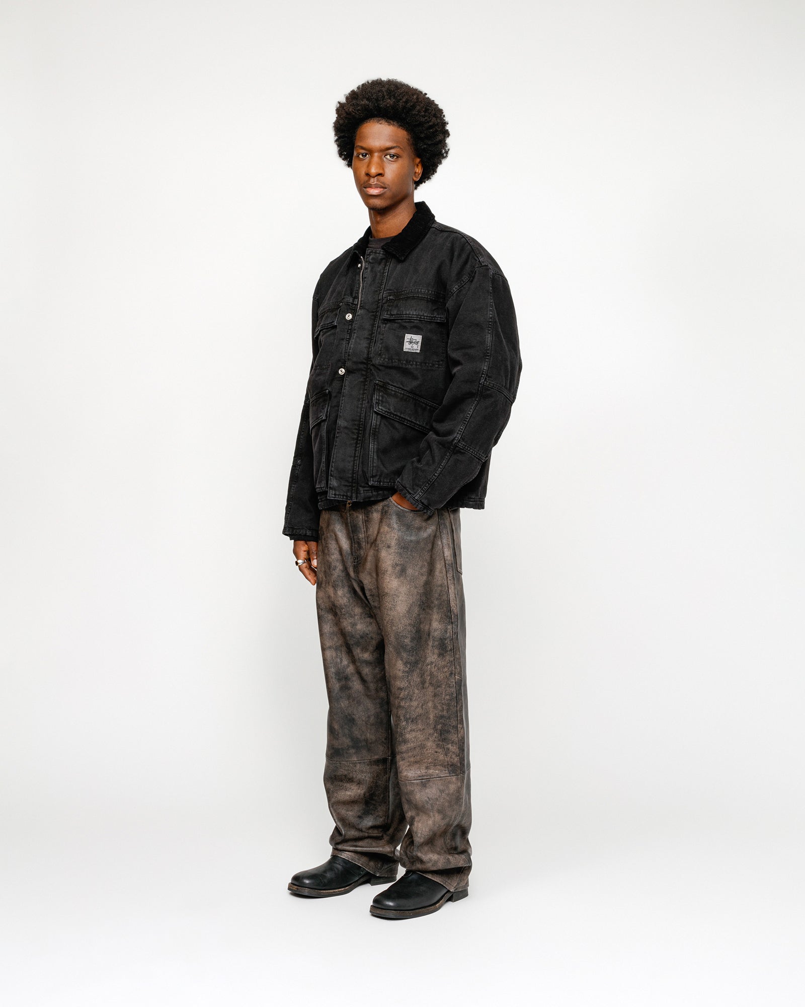 Stussy WASHED CANVAS SHOP JACKET 0fLv6-m37215877670 ジャケット  