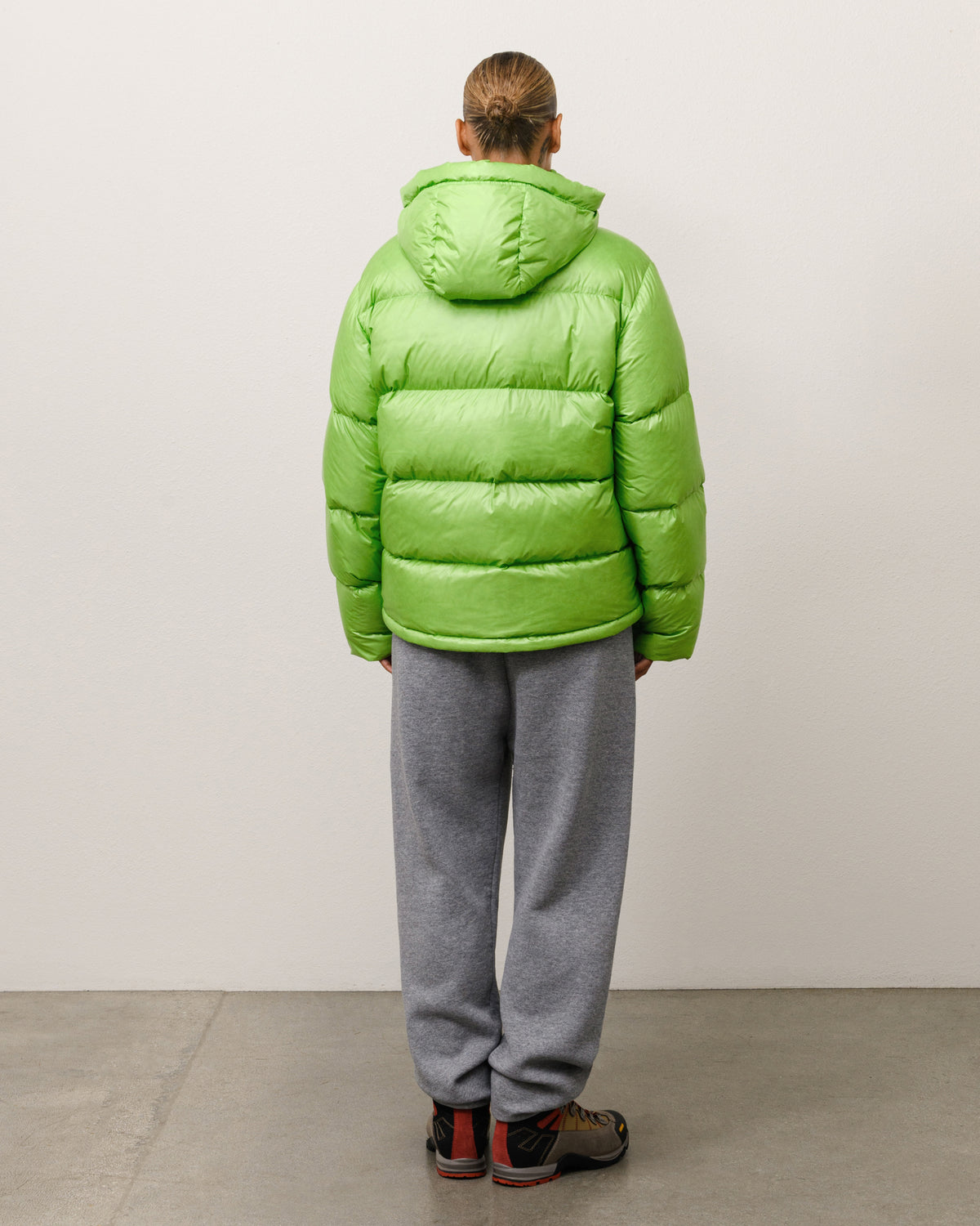 Micro Ripstop Down Parka Unisex Long Sleeve In Kiwi