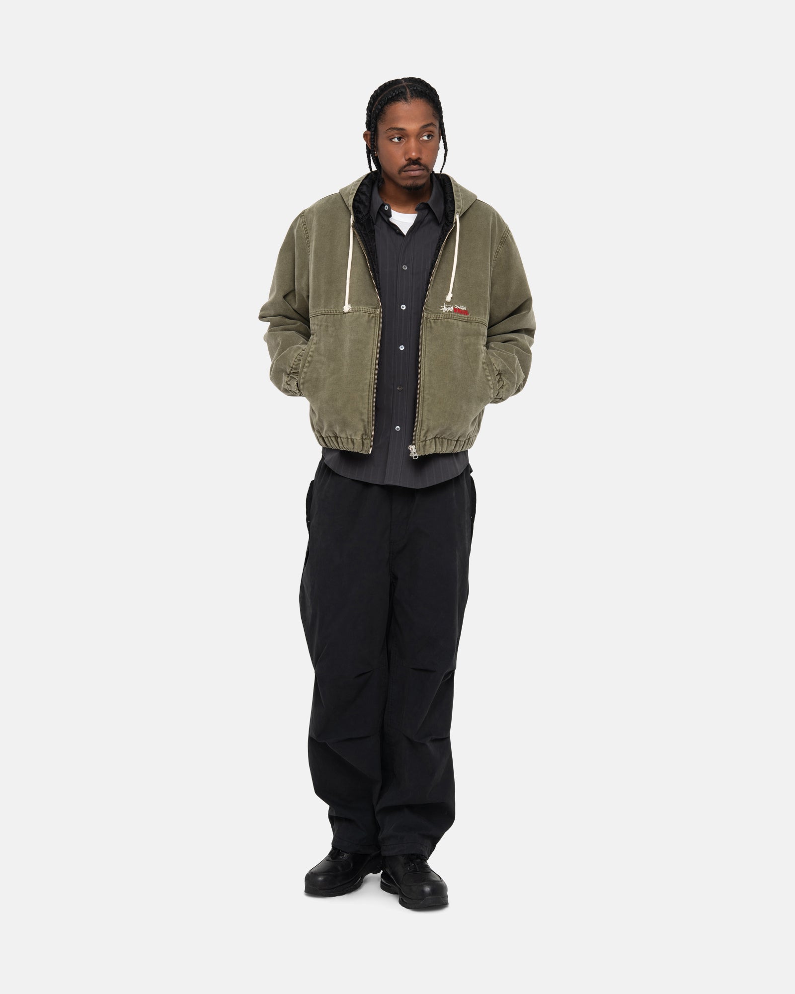 stussy canvas insulated work jacket