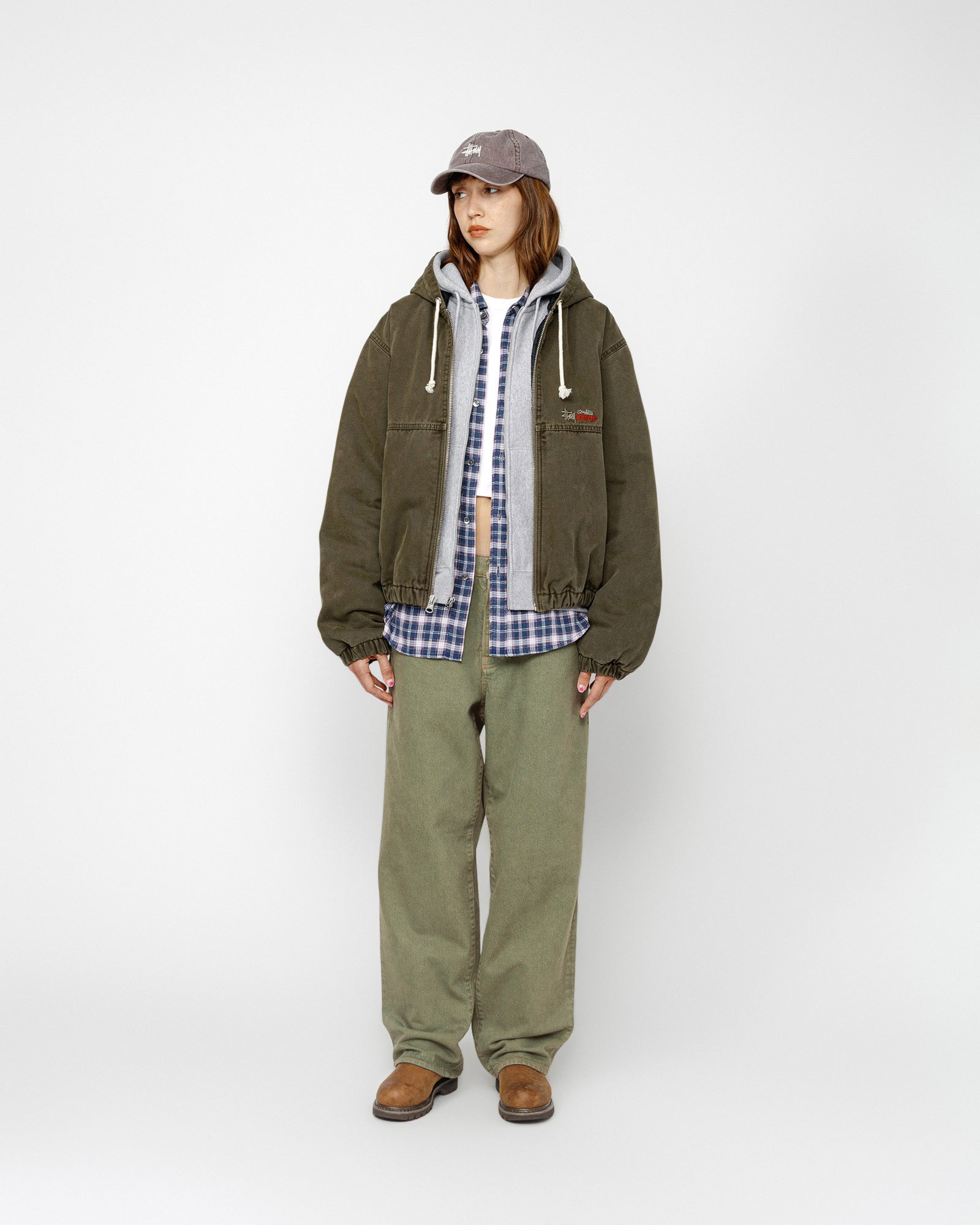 Work Jacket Insulated Canvas in olive – Stüssy 