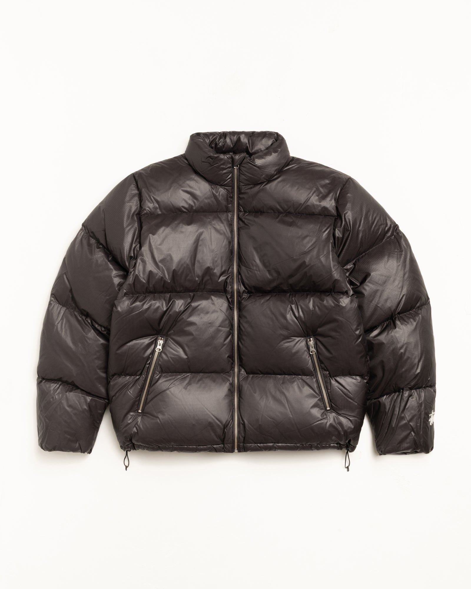 Parachute Ripstop Down Puffer Mens Long Sleeve In Charcoal