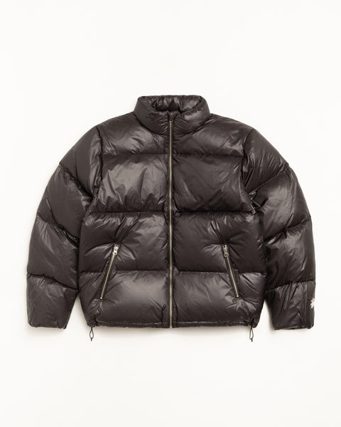 Parachute Ripstop Down Puffer Mens Long Sleeve In Charcoal