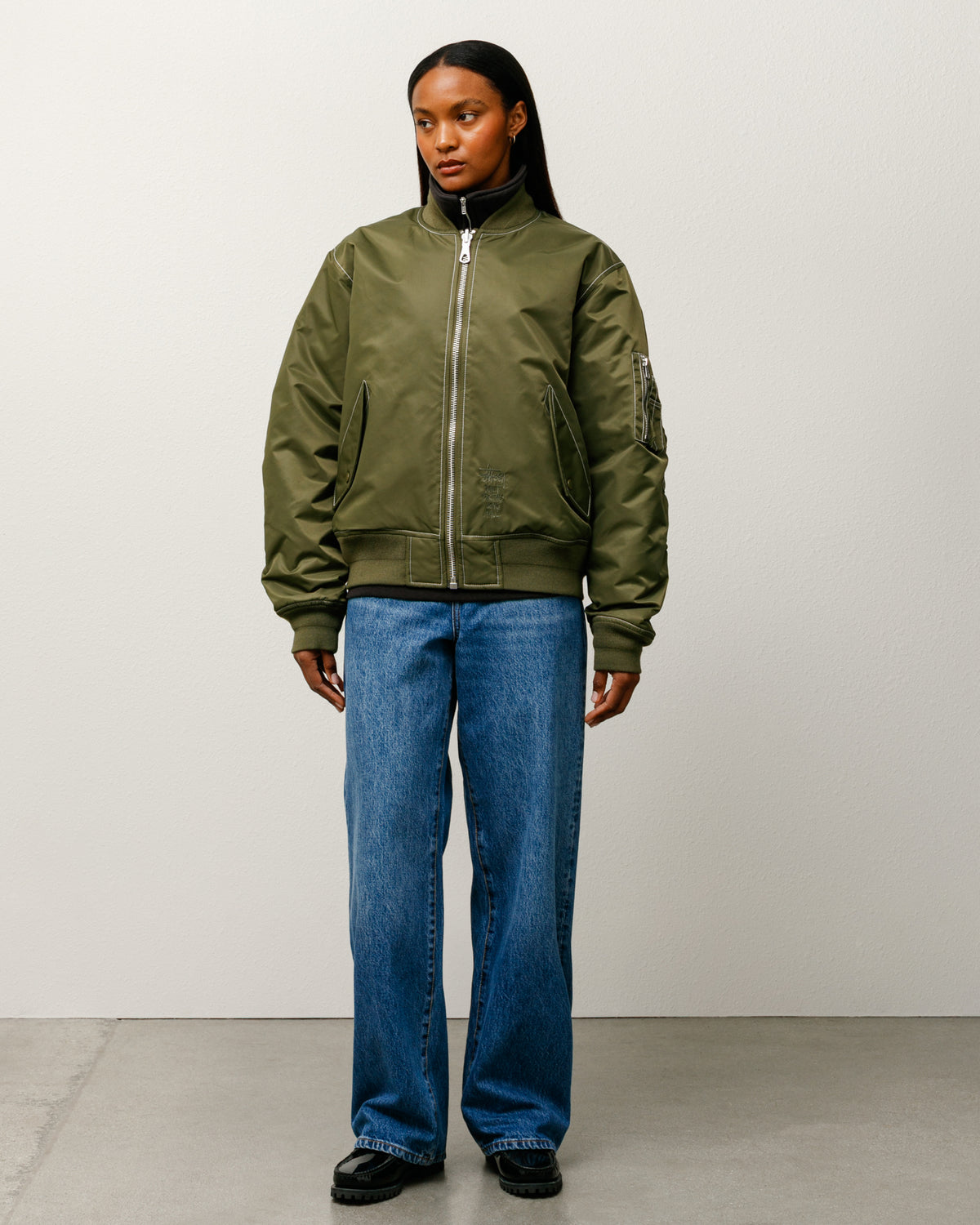 STUSSY TIGRIS CANVAS BOMBER JACKET STUSSY Tigris Canvas Bomber 