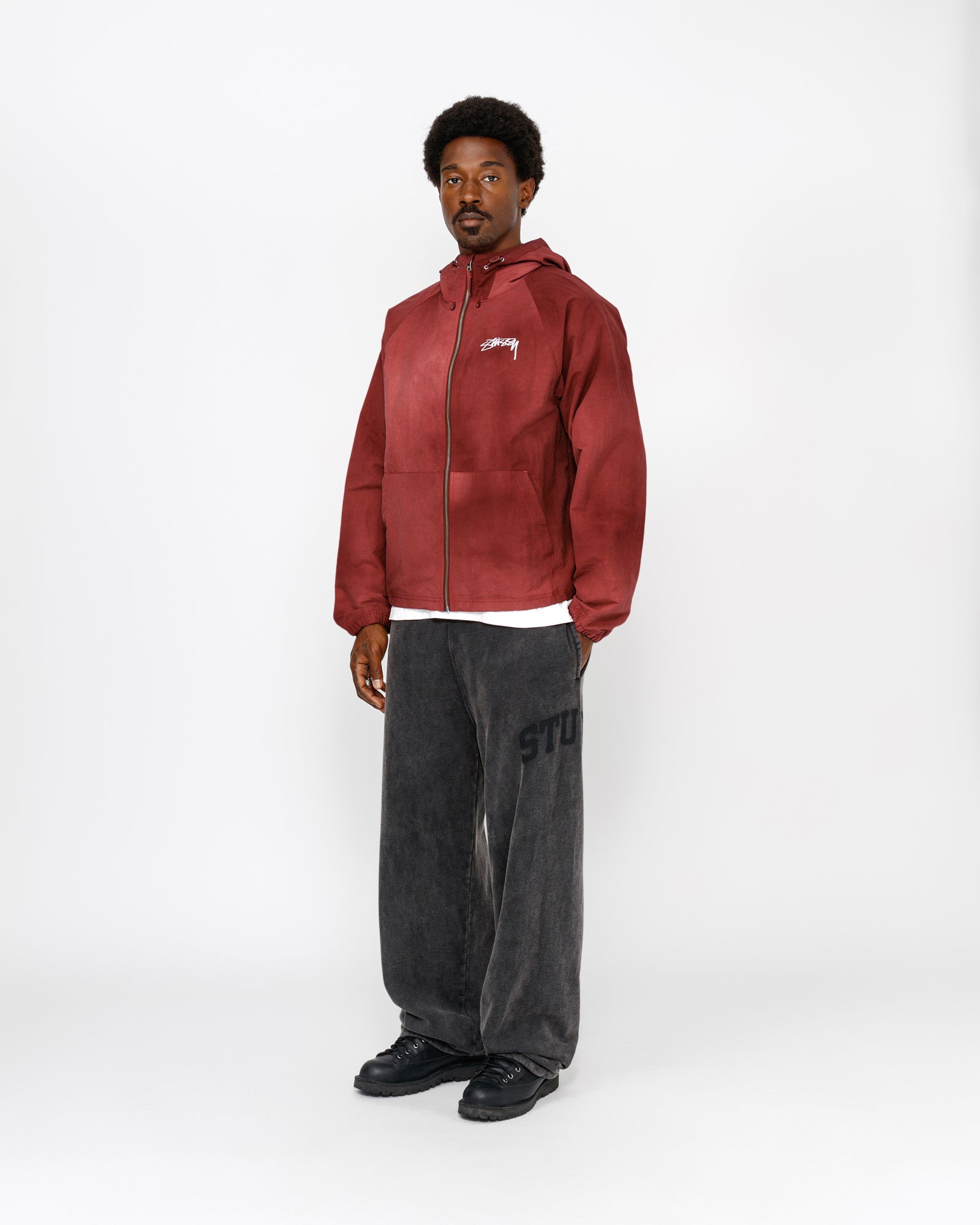 Beach Shell Wave Dye in maroon – Stüssy 