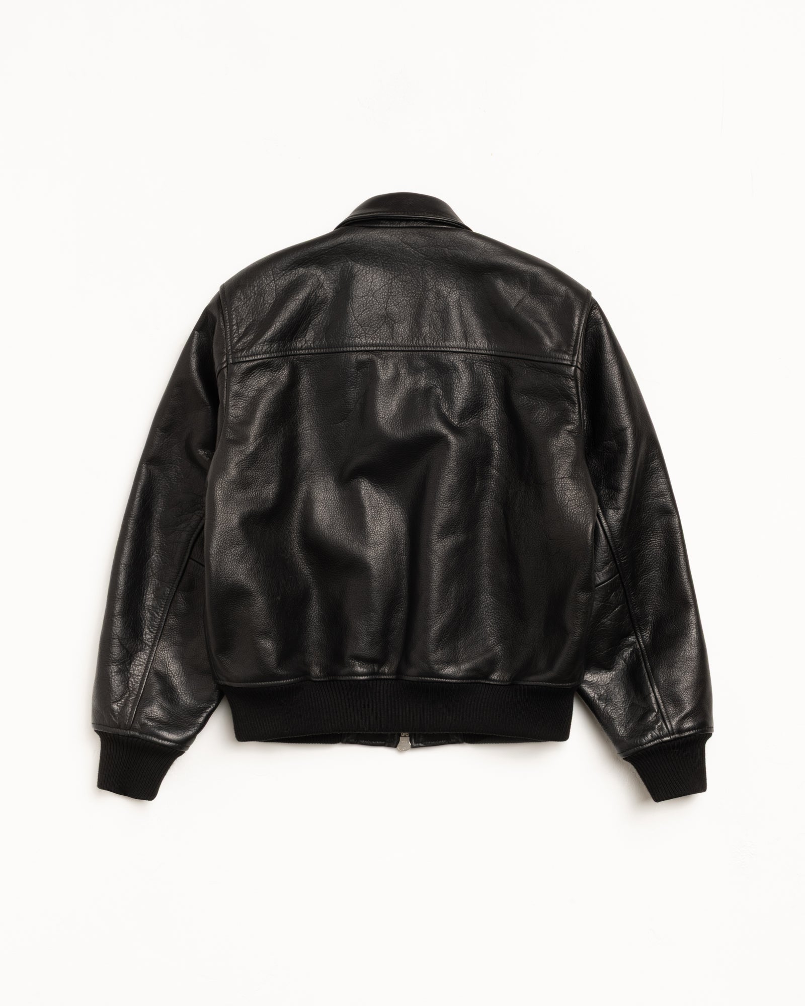 Leather Flight Jacket – Black | Outerwear | Stüssy