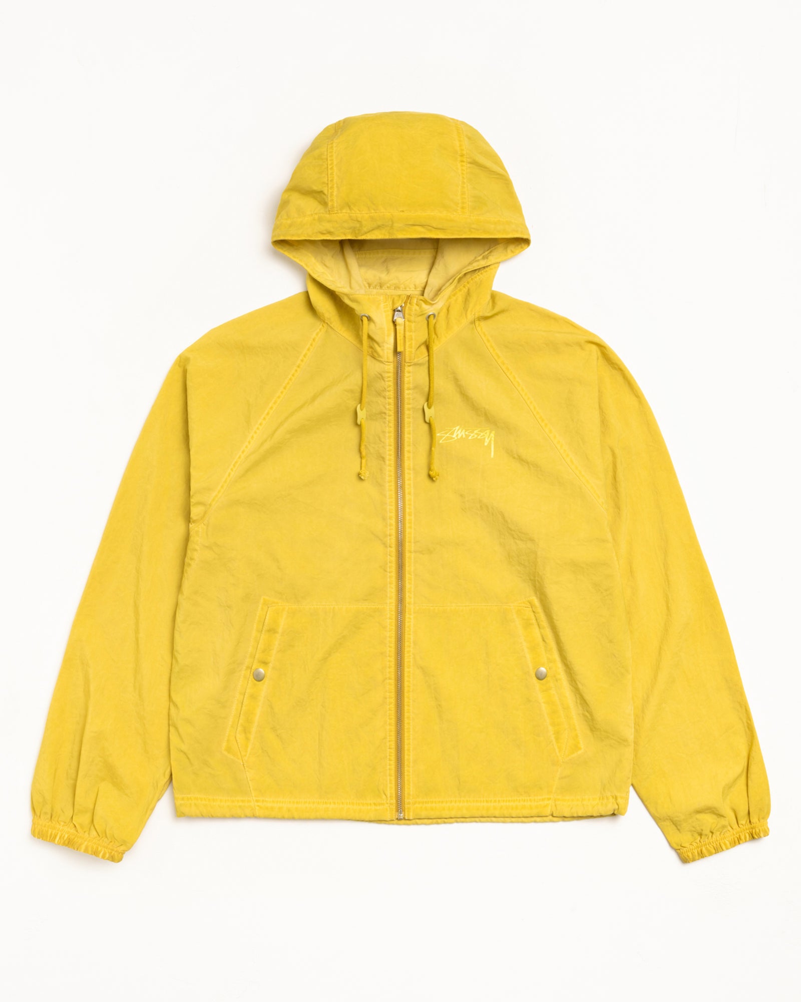 Beach Shell Garment Dyed Mens Long Sleeve In Lime