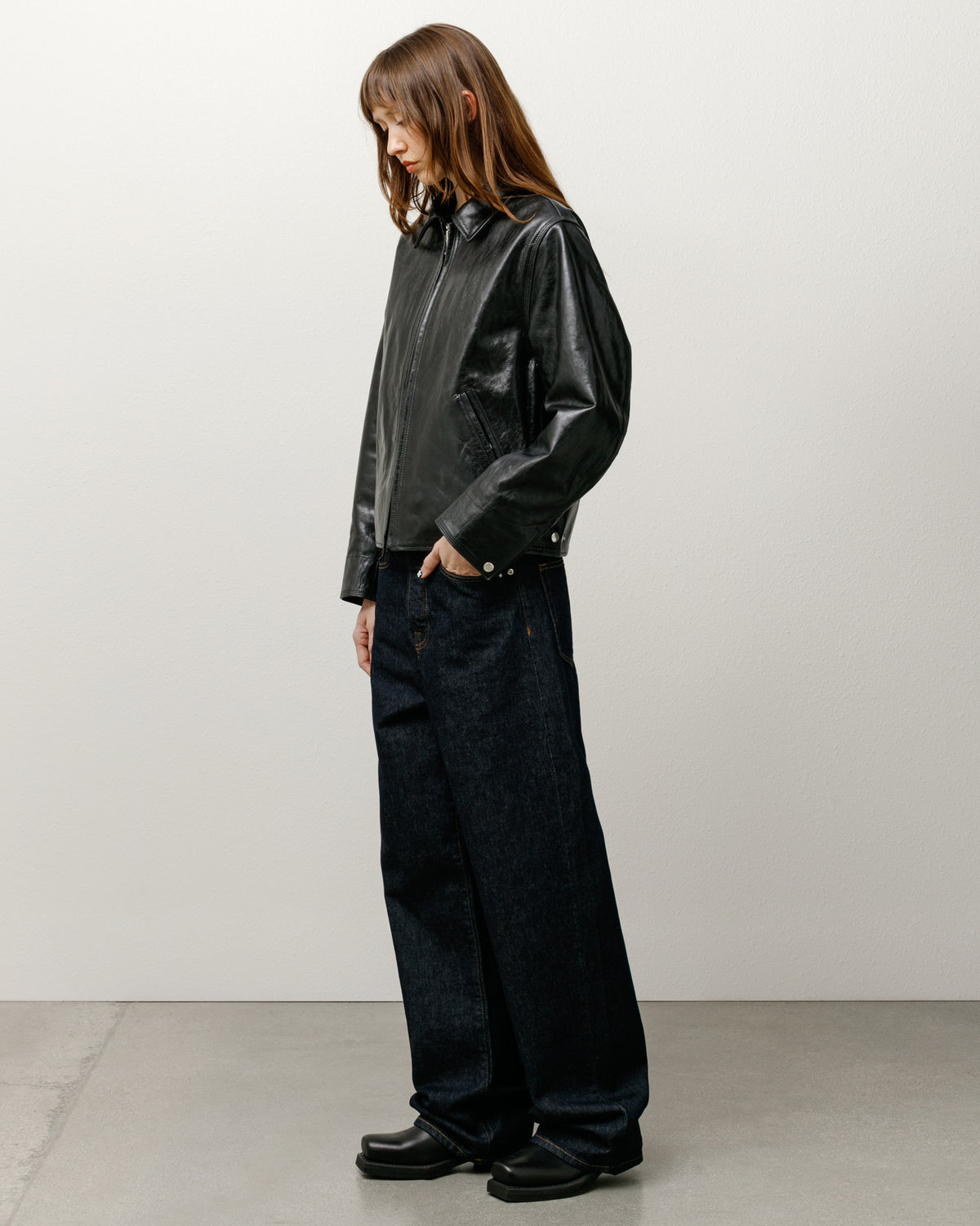 Garage Jacket Leather – Black | Outerwear | Stüssy