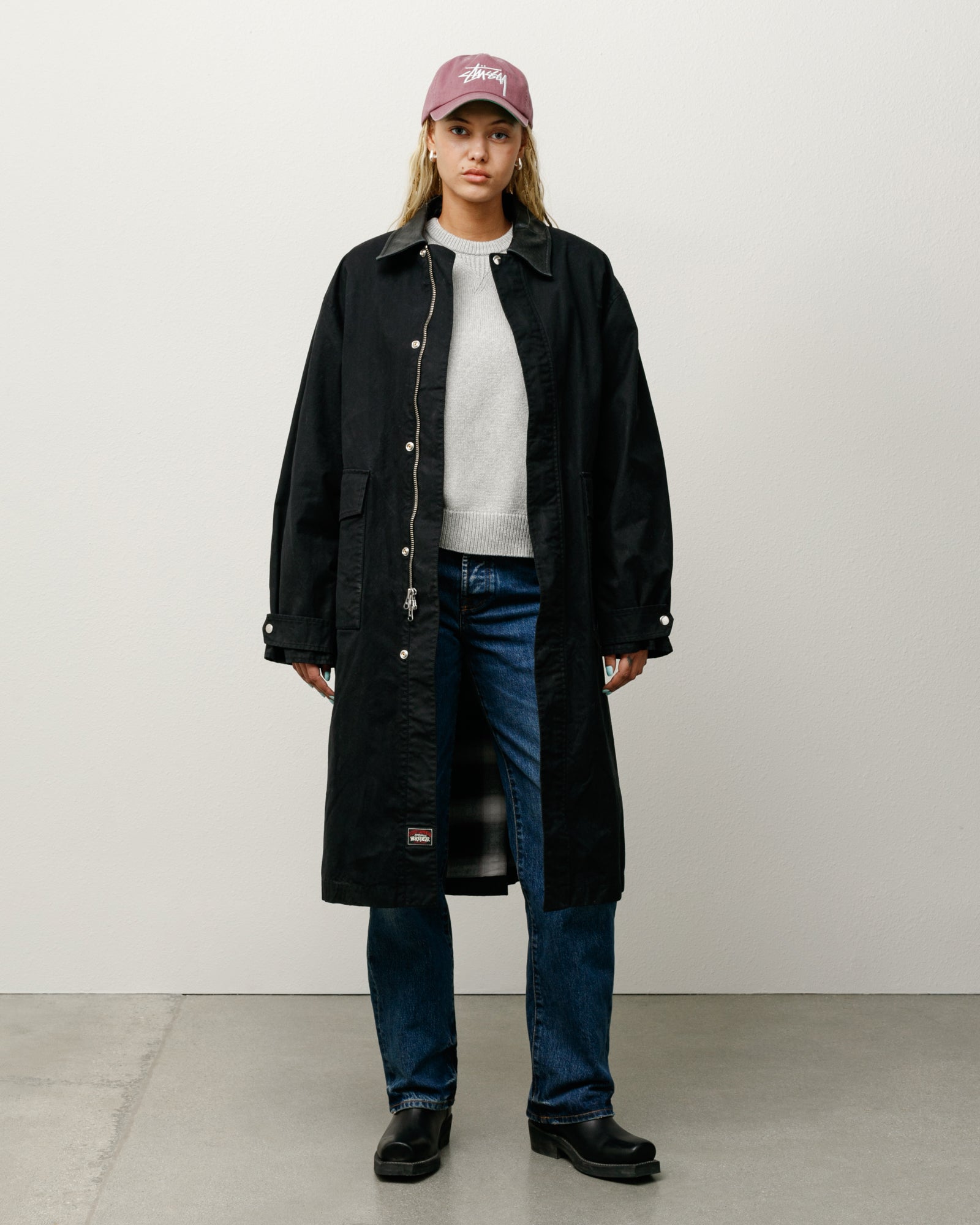 STUSSY 25SS DUSTER COAT 黒 ステンカラー ロングコート Duster Coat – Black | Outerwear | Stüssy