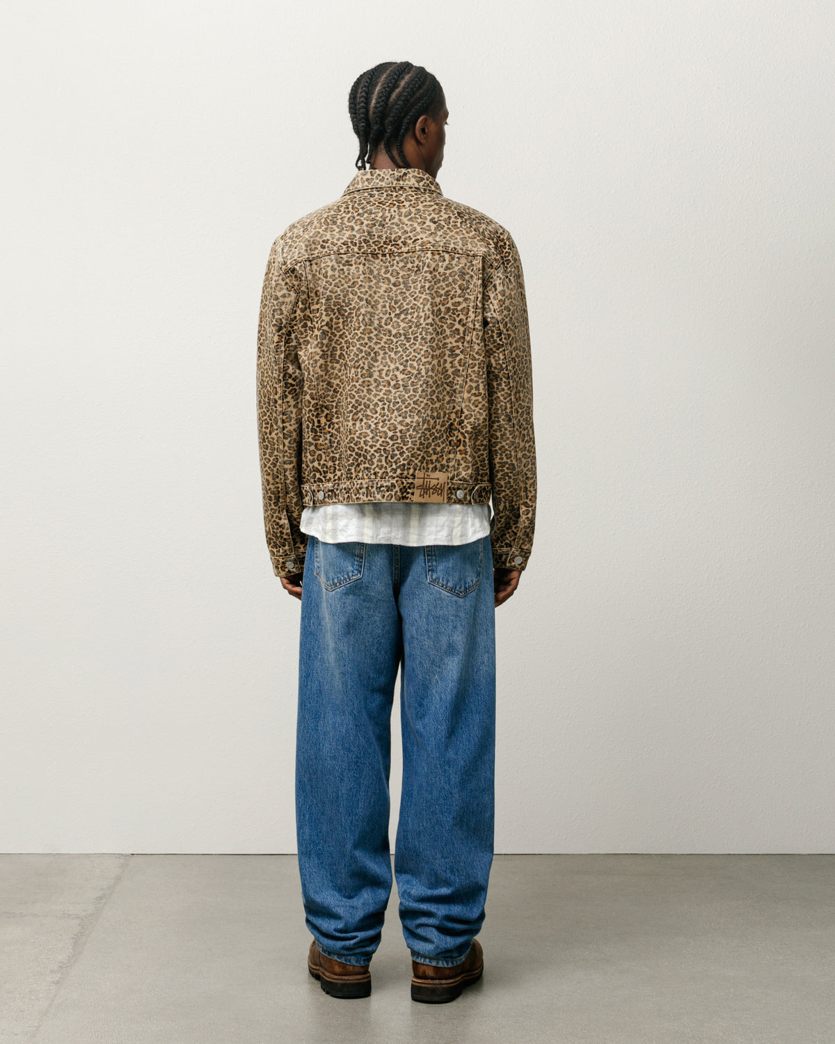 Trucker Jacket Denim – Leopard | Outerwear | Stüssy