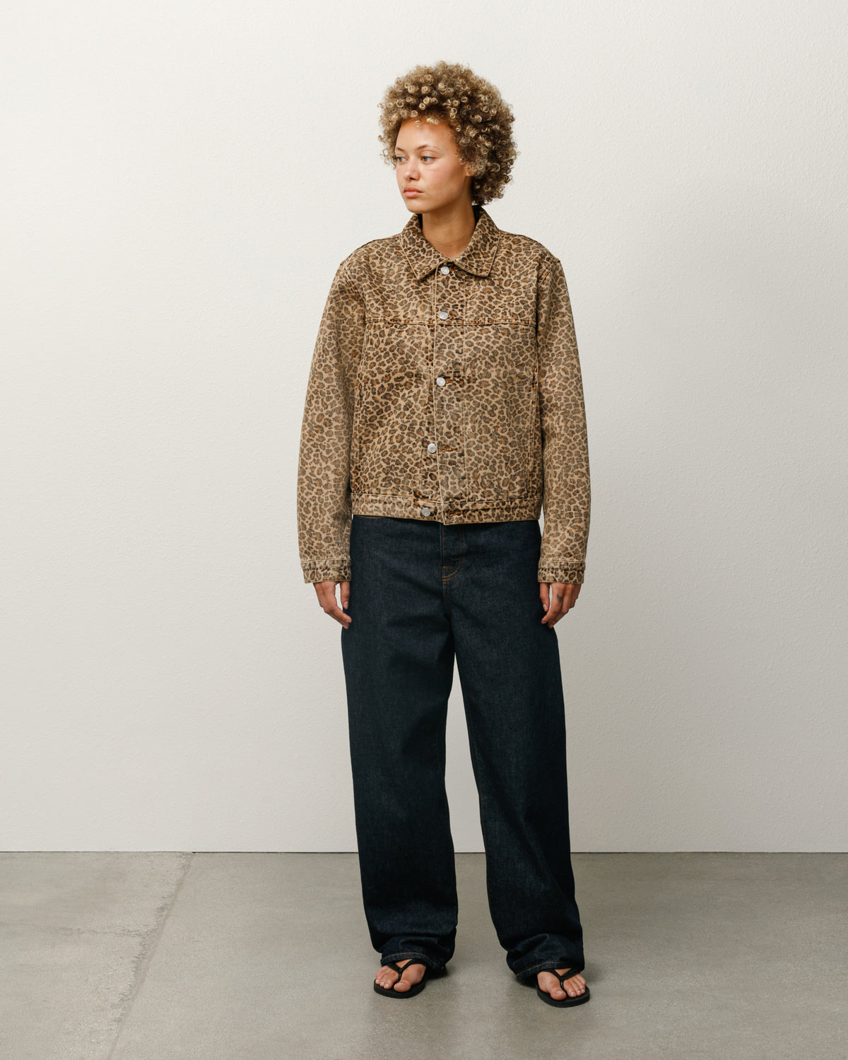 Trucker Jacket Denim – Leopard | Outerwear | Stüssy