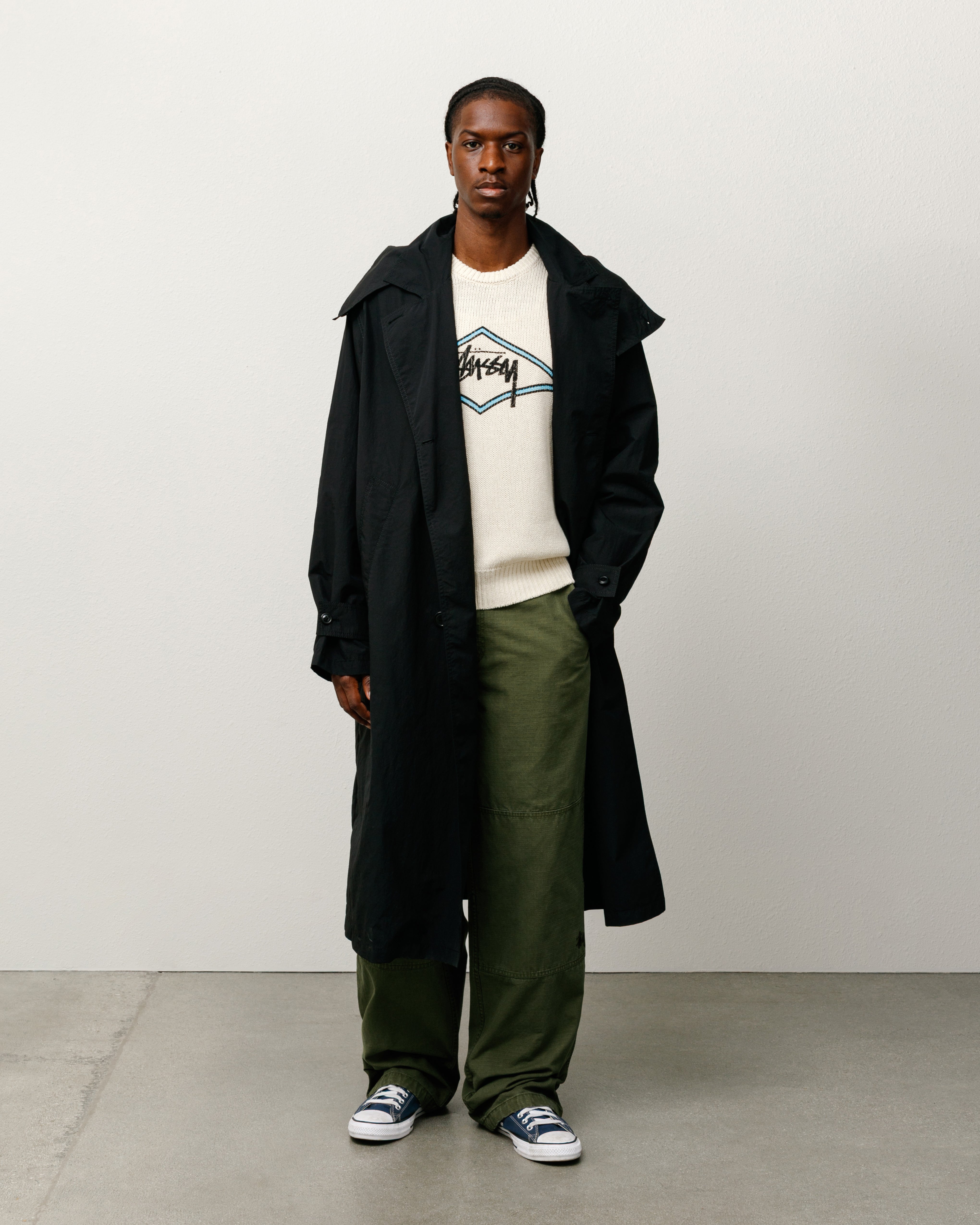 Lightweight Surfman Trench – Black | Outerwear | Stüssy