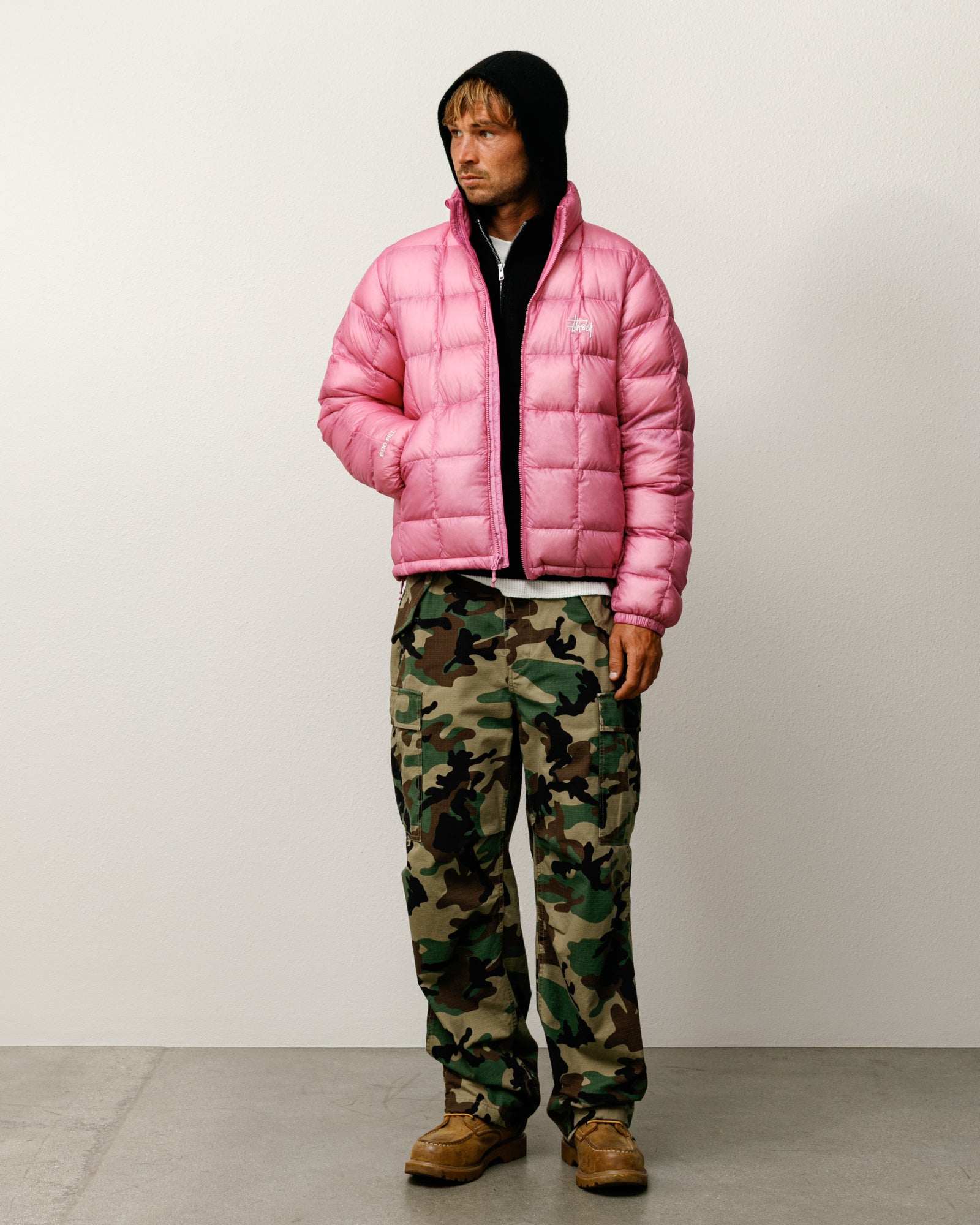 Midweight Puffer Mens Long Sleeve In Pink
