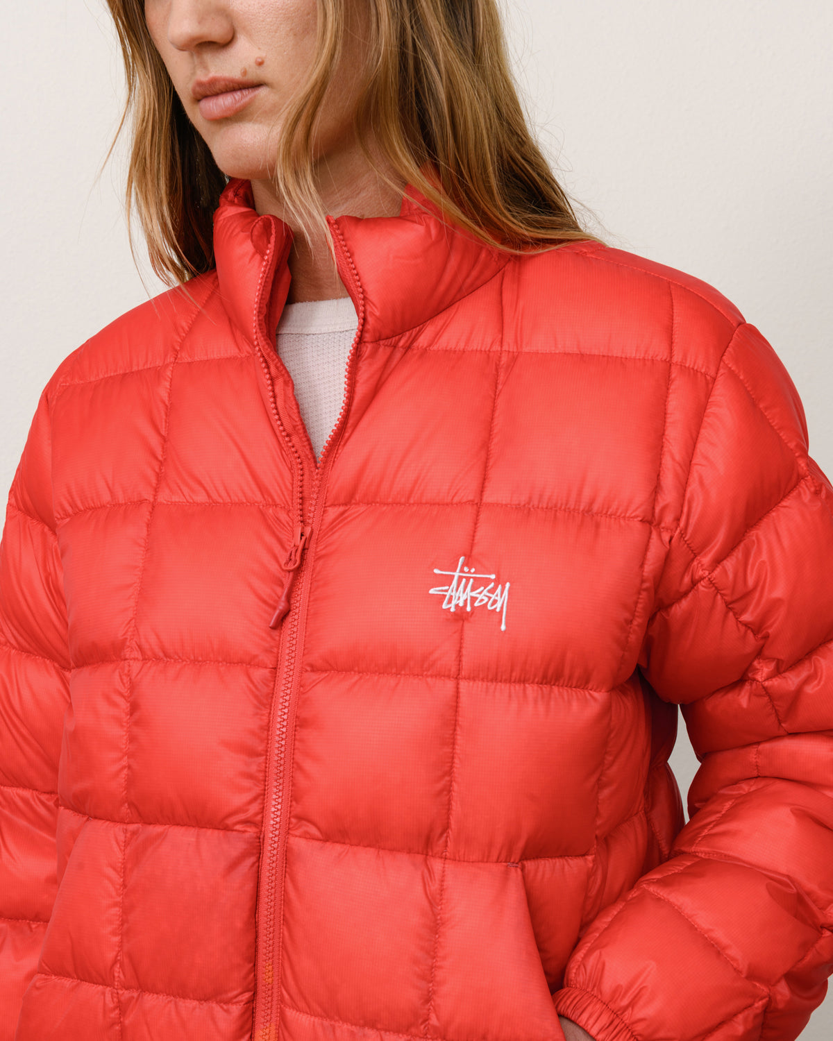 Midweight Puffer Unisex Long Sleeve In Red