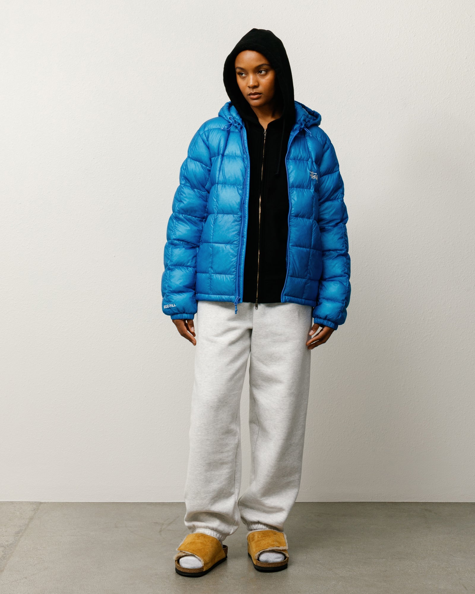 Midweight Hooded Puffer – Blue | Outerwear | Stüssy