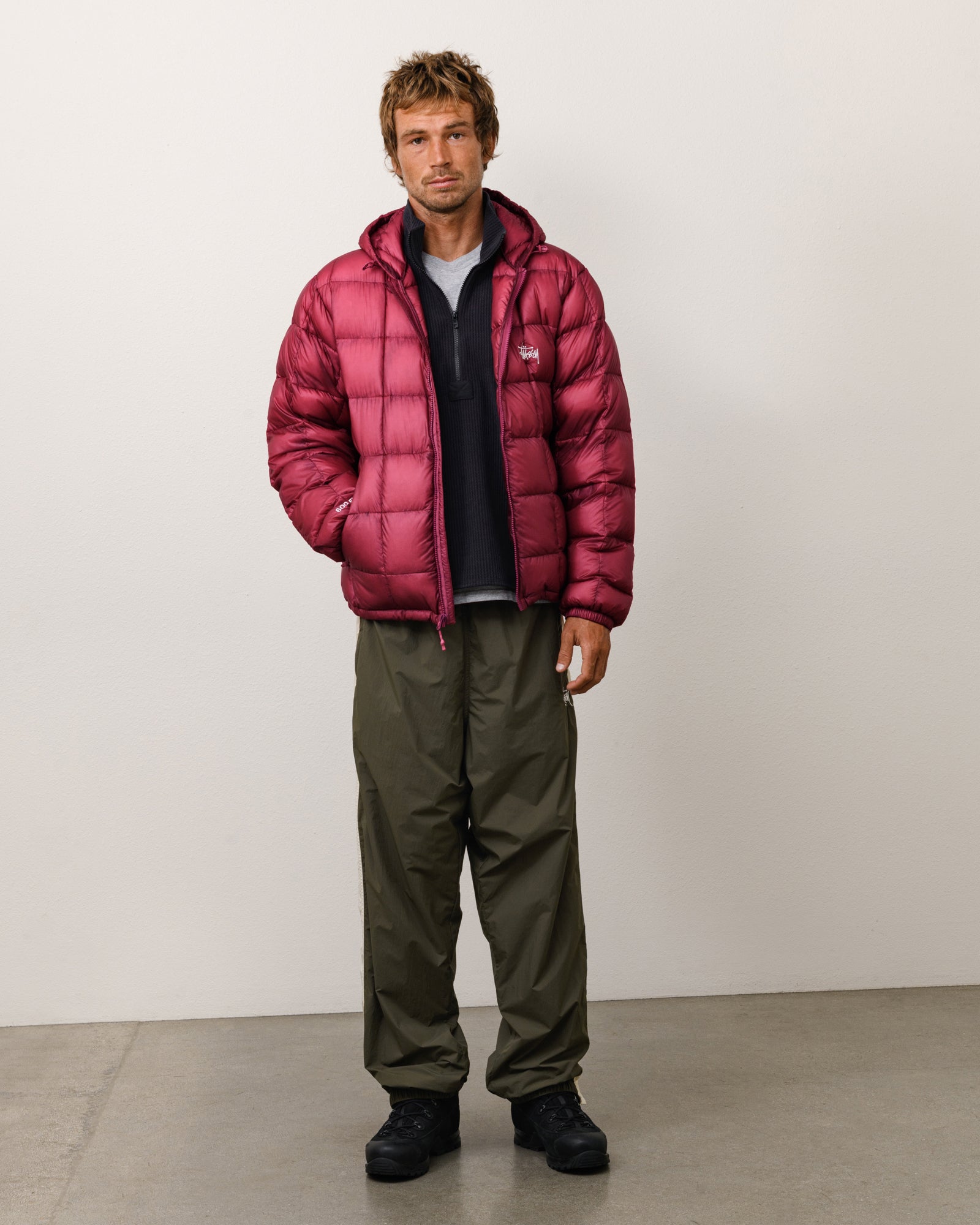 Midweight Hooded Puffer - Fuchsia | Outerwear | Stüssy