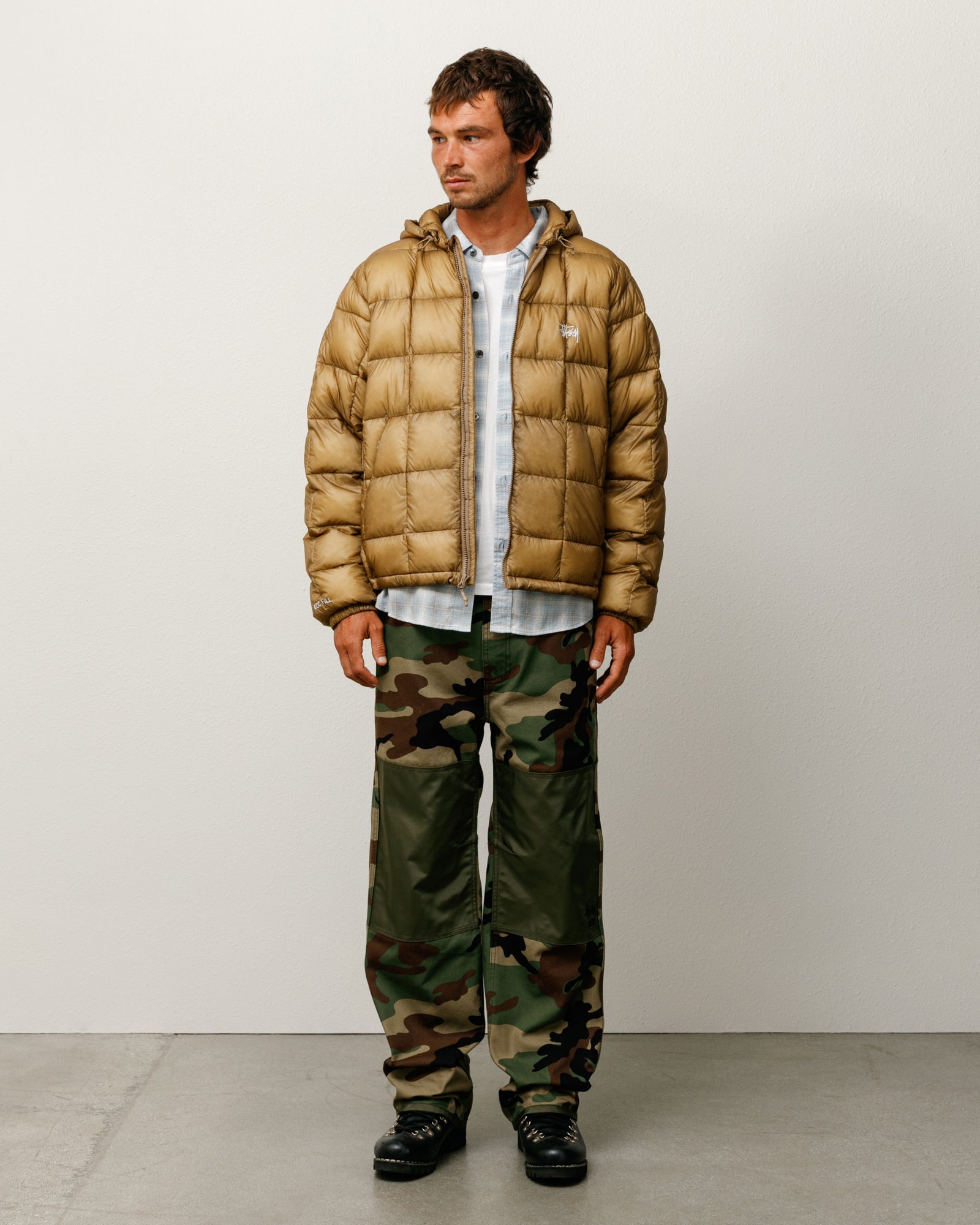 Midweight Hooded Puffer – Khaki | Outerwear | Stüssy