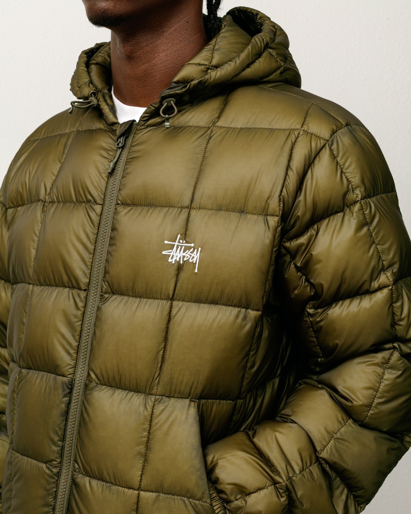 Midweight Hooded Puffer - Olive | Outerwear | Stüssy