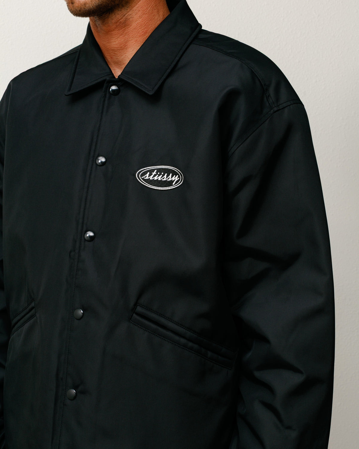 Coaches Jacket – Black | Outerwear | Stüssy