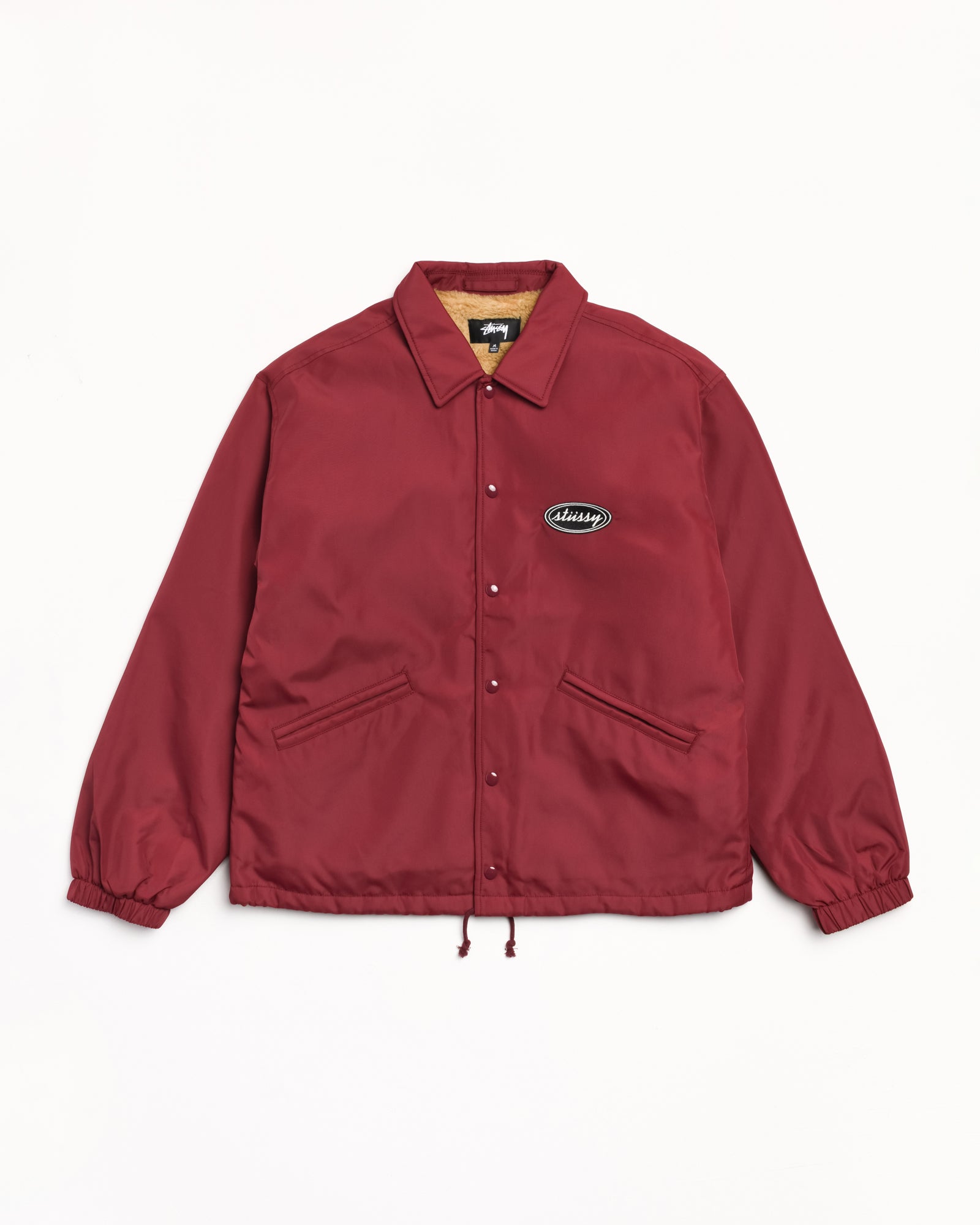 Coaches Jacket – Burgundy Outerwear Stüssy