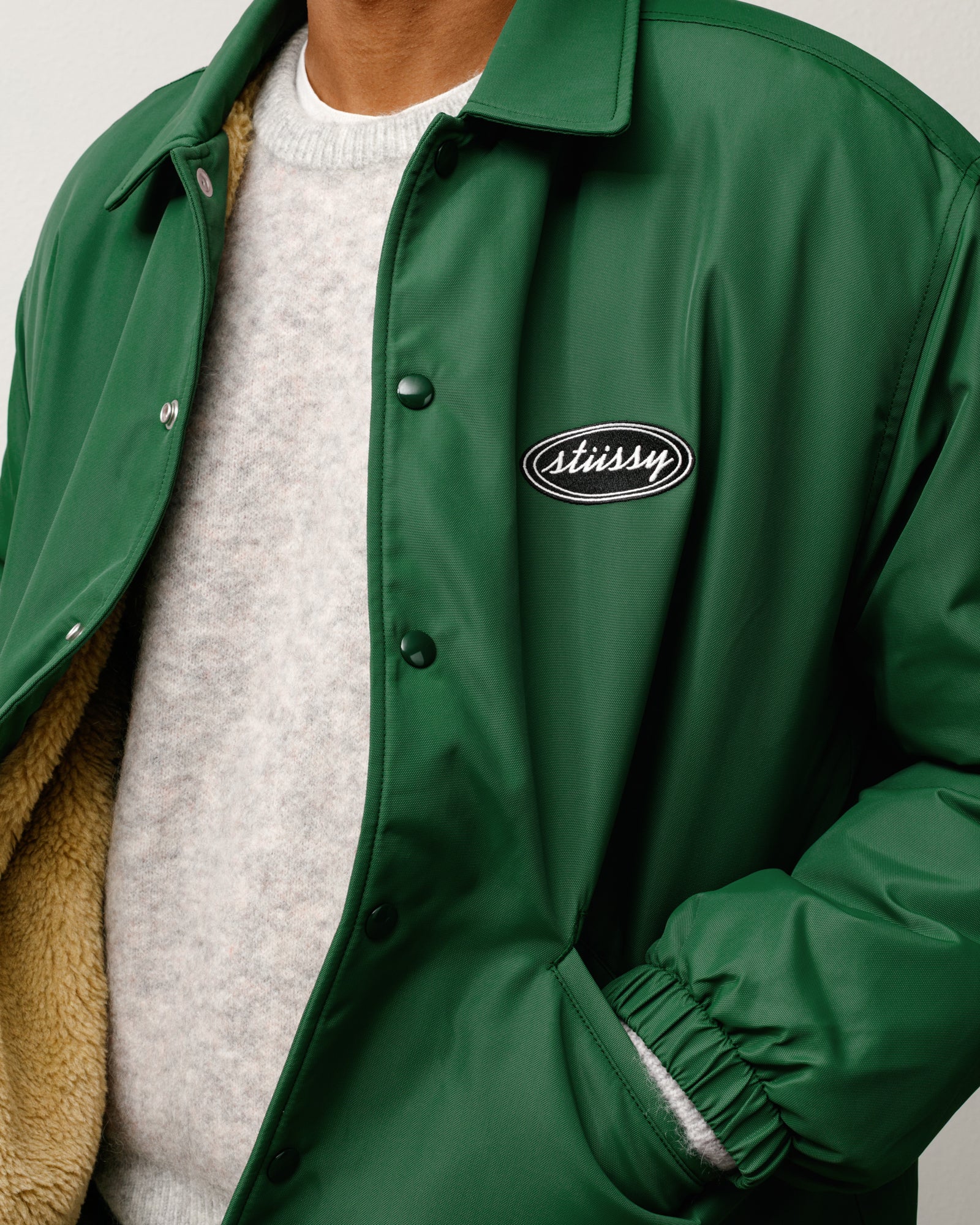 Coaches Jacket – Green | Outerwear | Stüssy