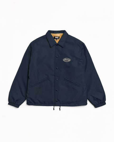 Coaches Jacket Mens Long Sleeve In Navy