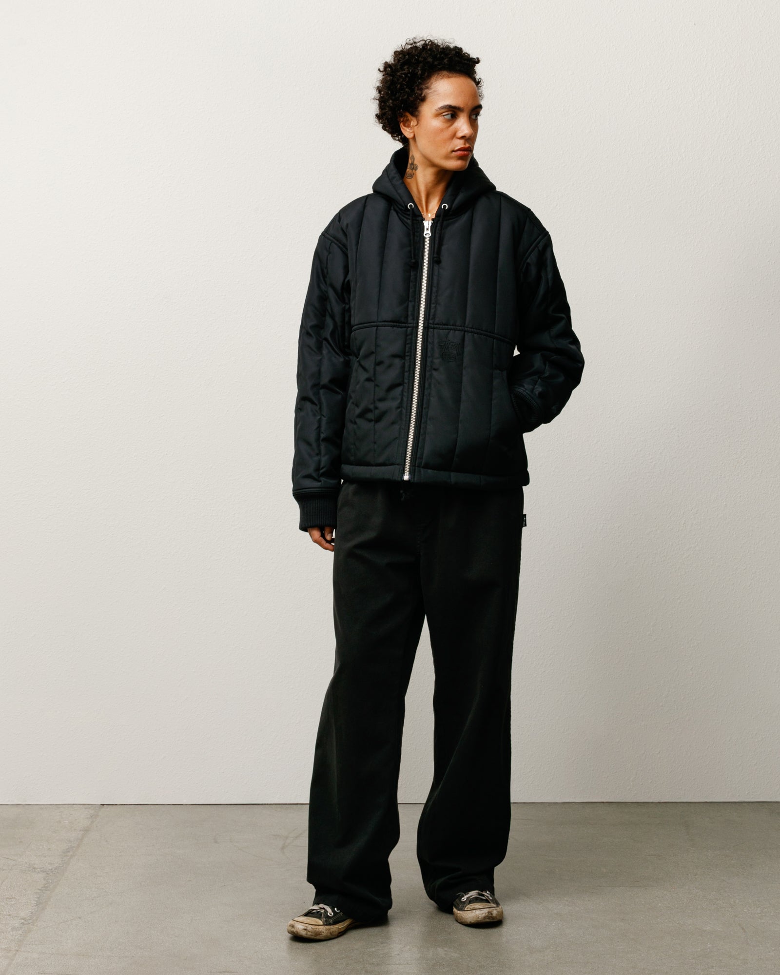 Quilted Nylon Work Jacket – Black | Outerwear | Stüssy