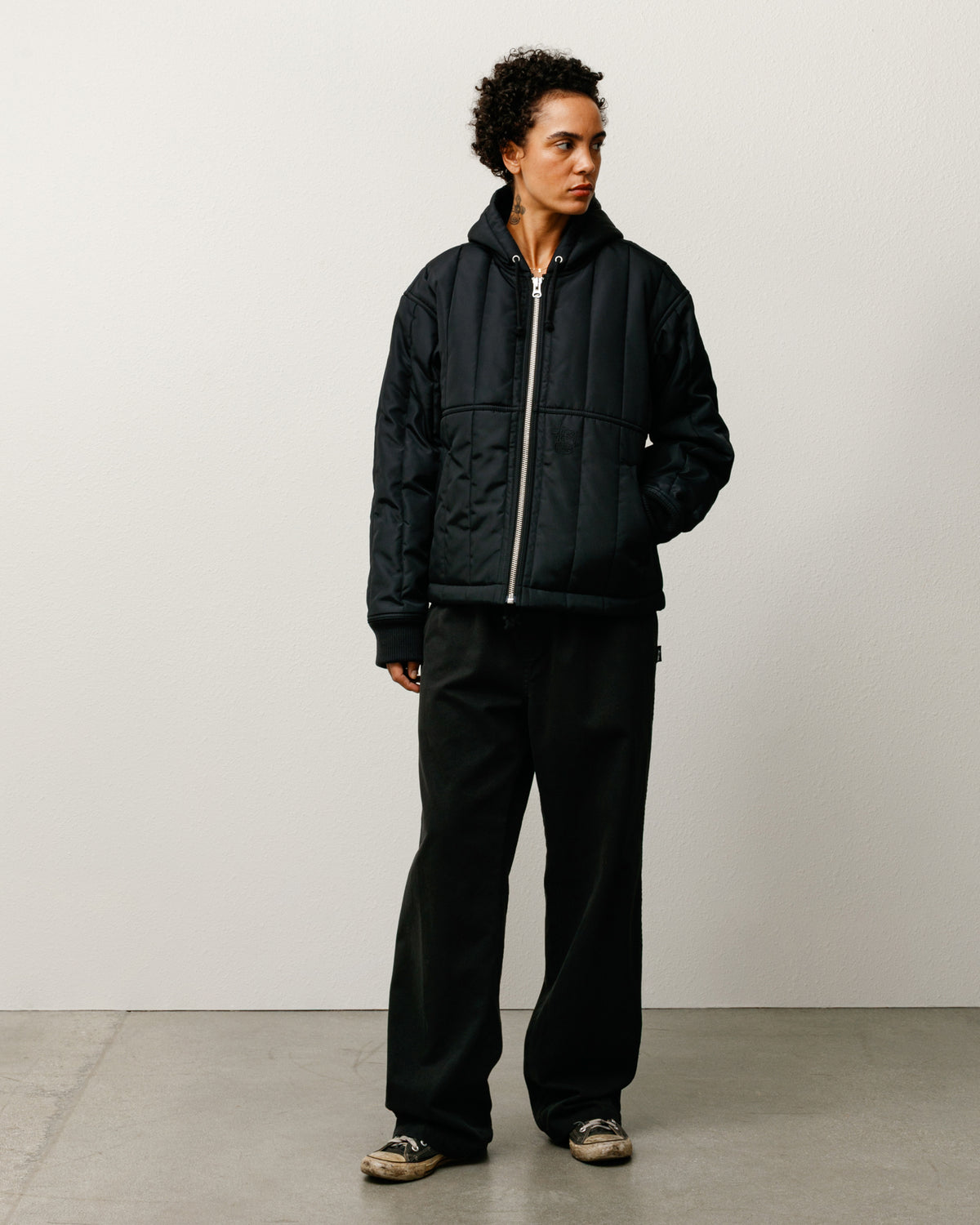 Quilted Nylon Work Jacket – Black | Outerwear | Stüssy