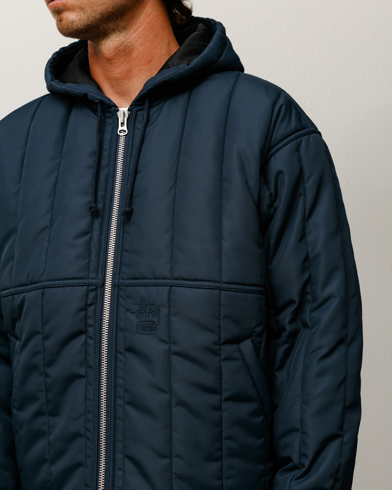 Quilted Nylon Work Jacket – Navy | Outerwear | Stüssy