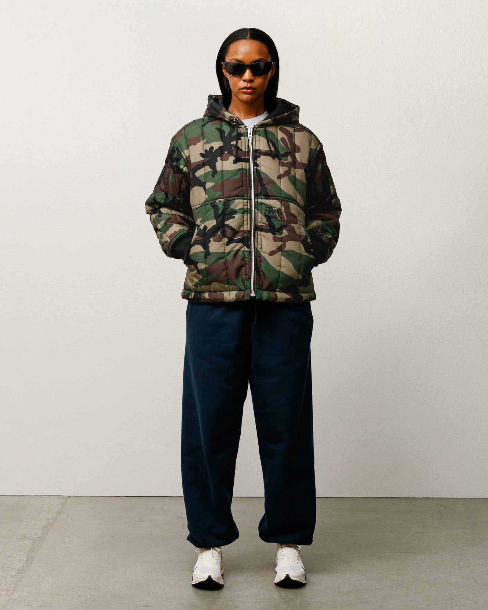 Quilted Nylon Work Jacket – Woodland Camo | Outerwear | Stüssy